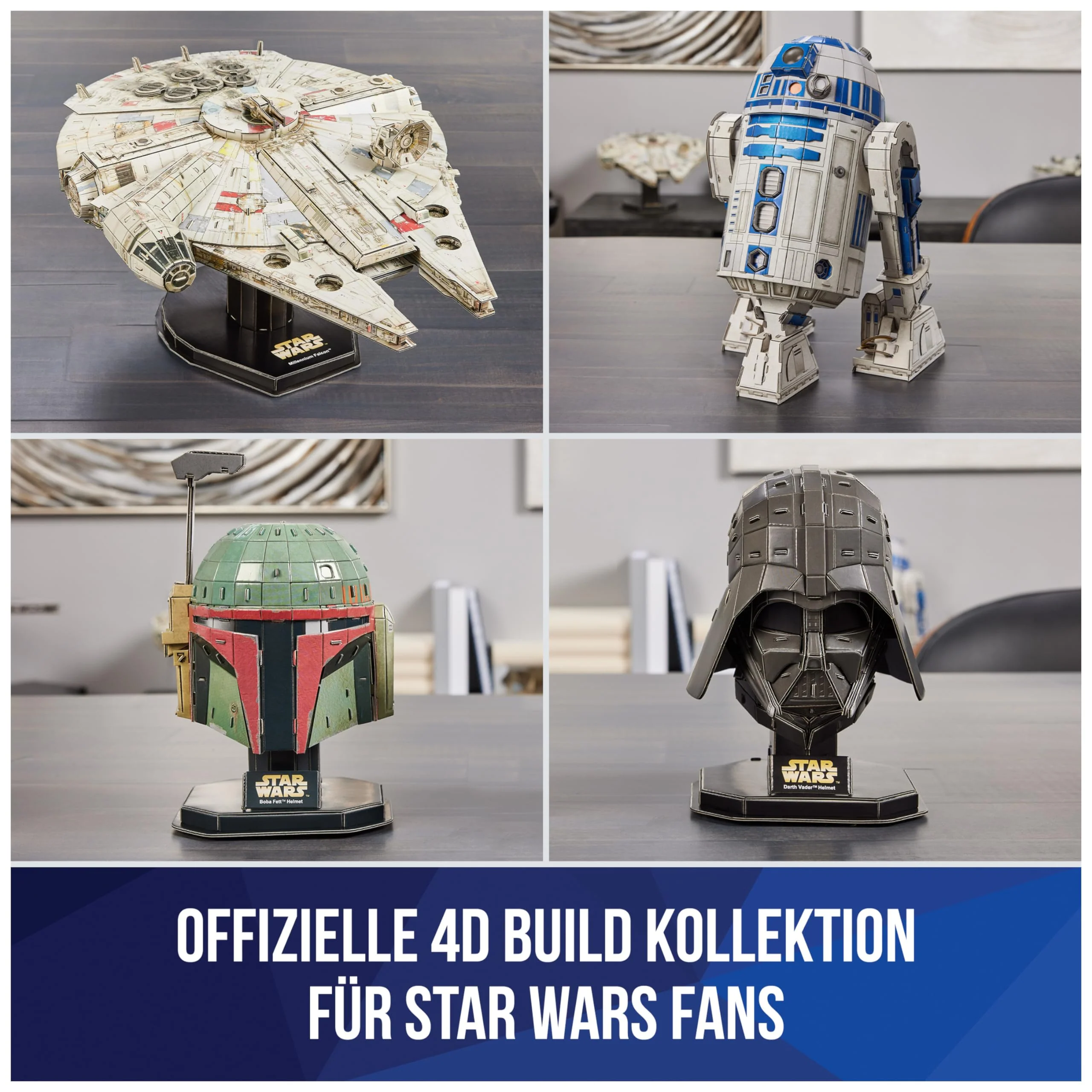 4D Build - Star Wars R2-D2 - detailreicher 3D-Modellbausatz aus hochwertigem Karton, 201 Teile, für Star Wars Fans ab 12 Jahren - Image 5
