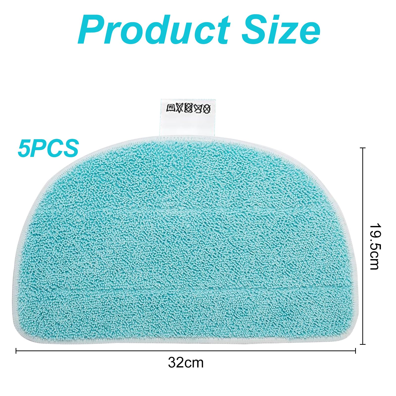 5 Stück Ersatzpad für Leifheit CleanTenso Power 2.0 Dampfreiniger 32x19.5cm Mikrofaser Dampfbesen Wischbezug für alle Böden Dampfmop Ersatz mit Klettunterseite für CleanTenso Power - Image 12