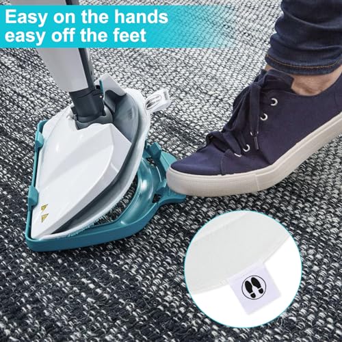 5 Stück Ersatzpad für Leifheit CleanTenso Power 2.0 Dampfreiniger 32x19.5cm Mikrofaser Dampfbesen Wischbezug für alle Böden Dampfmop Ersatz mit Klettunterseite für CleanTenso Power - Image 2