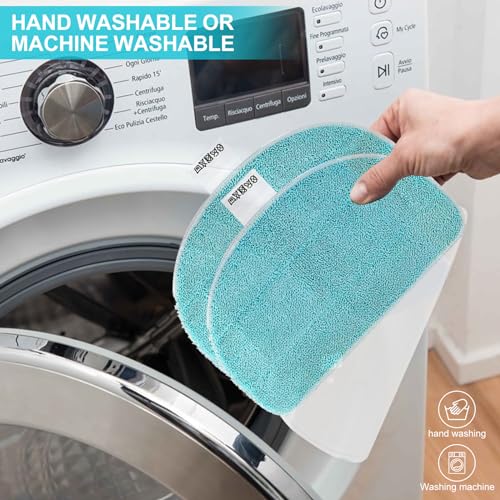 5 Stück Ersatzpad für Leifheit CleanTenso Power 2.0 Dampfreiniger 32x19.5cm Mikrofaser Dampfbesen Wischbezug für alle Böden Dampfmop Ersatz mit Klettunterseite für CleanTenso Power - Image 3