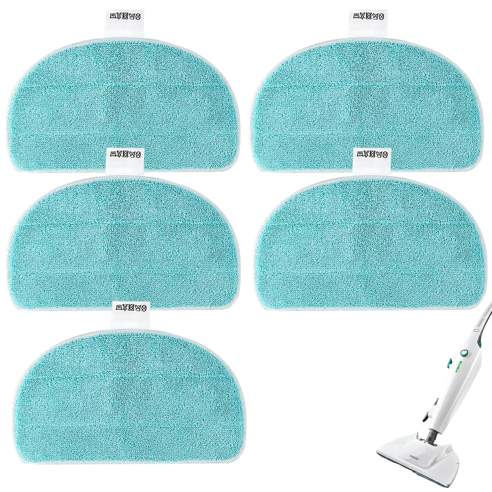 5 Stück Ersatzpad für Leifheit CleanTenso Power 2.0 Dampfreiniger 32x19.5cm Mikrofaser Dampfbesen Wischbezug für alle Böden Dampfmop Ersatz mit Klettunterseite für CleanTenso Power - Image 6