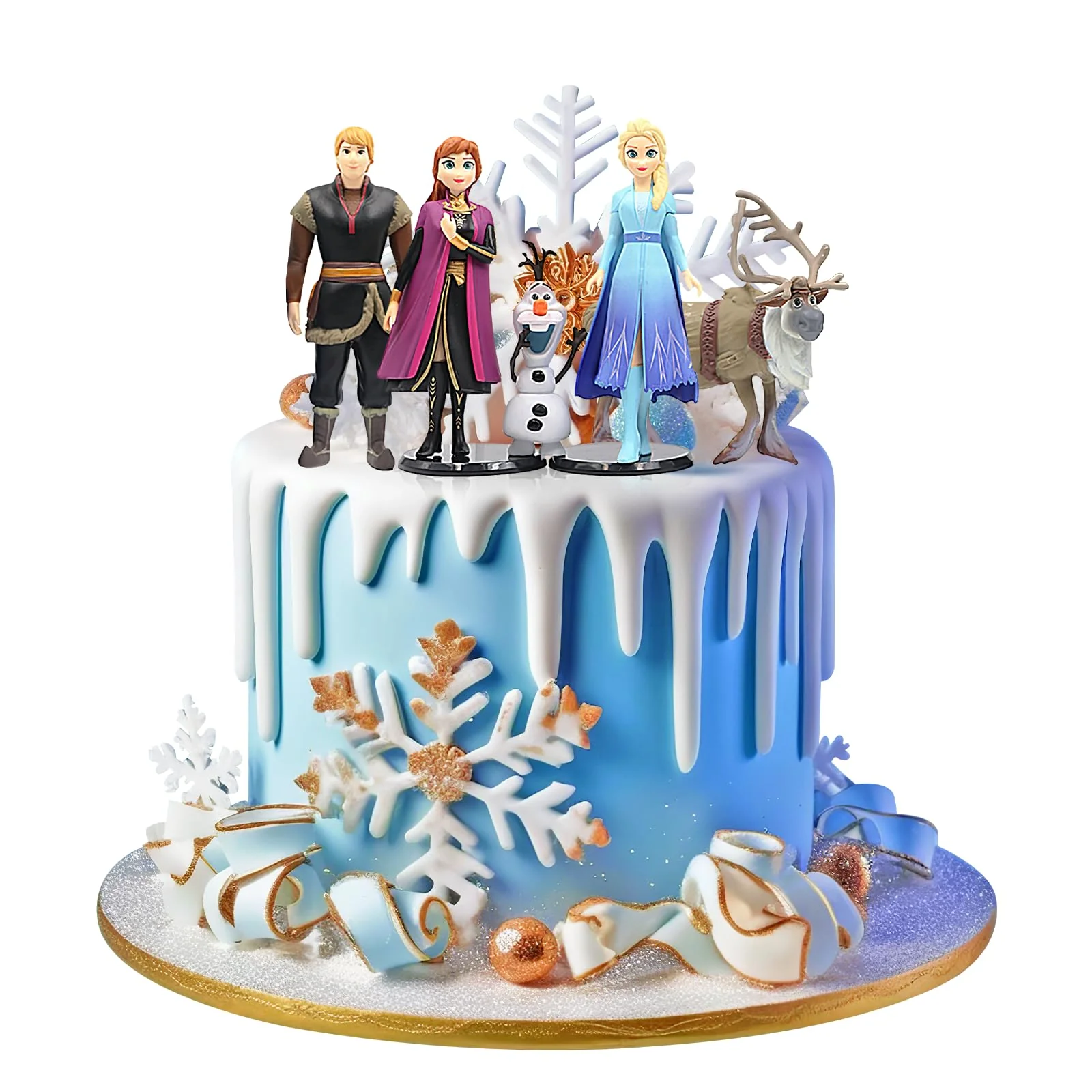 5 Stück Frozen Kuchen Deko Figuren Set, Eiskönigin Figuren Deko, Elsa Minifiguren Tortendeko Muffin Deko, Eiskönigin Dekofiguren Cupcake Toppers Dekoration - Image 5