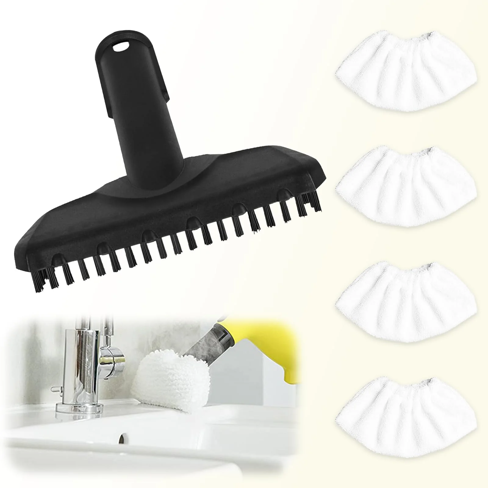 5 Stück Zubehör für Kärcher Dampfreiniger SC1 SC2 SC3 SC4 SC5, inkl Handdüse Ersatzteile 2.884-280.0, Mikrofasertuch-Set, Kompatibel Mit Kärcher Dampfreiniger - Image 4