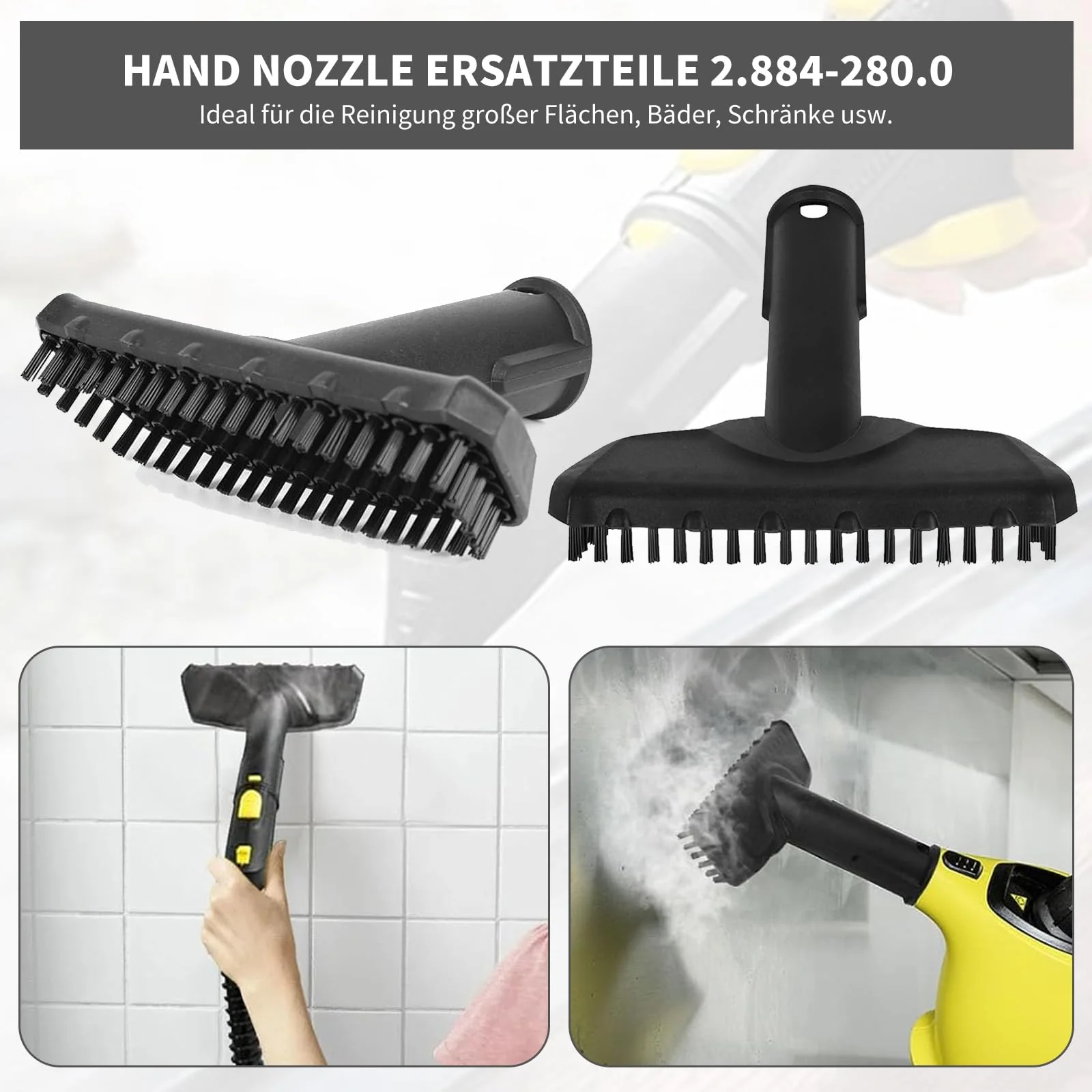 5 Stück Zubehör für Kärcher Dampfreiniger SC1 SC2 SC3 SC4 SC5, inkl Handdüse Ersatzteile 2.884-280.0, Mikrofasertuch-Set, Kompatibel Mit Kärcher Dampfreiniger - Image 5