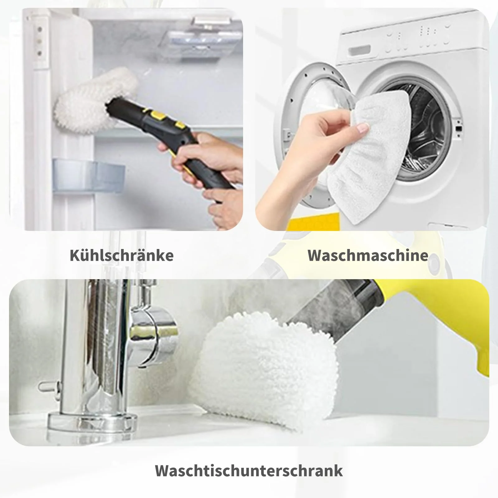 5 Stück Zubehör für Kärcher Dampfreiniger SC1 SC2 SC3 SC4 SC5, inkl Handdüse Ersatzteile 2.884-280.0, Mikrofasertuch-Set, Kompatibel Mit Kärcher Dampfreiniger - Image 6