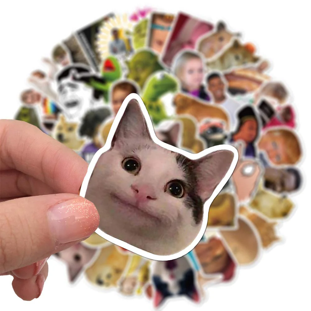 50 Stück Lustige Meme Sticker Set,Meme Aufkleber für Auto Laptop Skateboard Fahrrad Moped Motorrad Fahrrad Computer,Geeignet für Erwachsene(A) - Image 6
