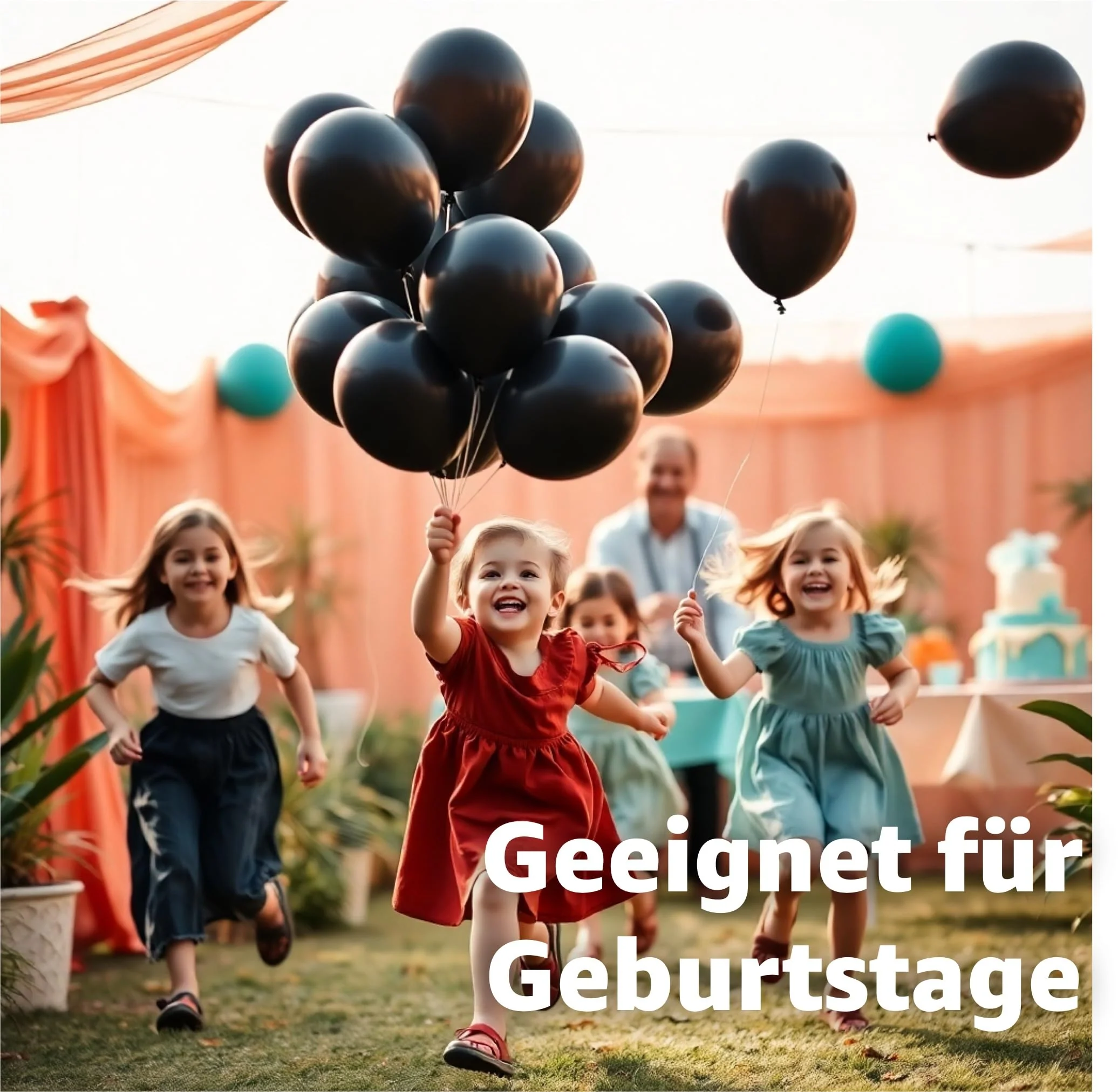 50x Luftballons schwarz - Ø 35 cm für Geburtstag & Hochzeit & Party & Kindergeburtstag - Luft & Helium als Dekoration - Image 3
