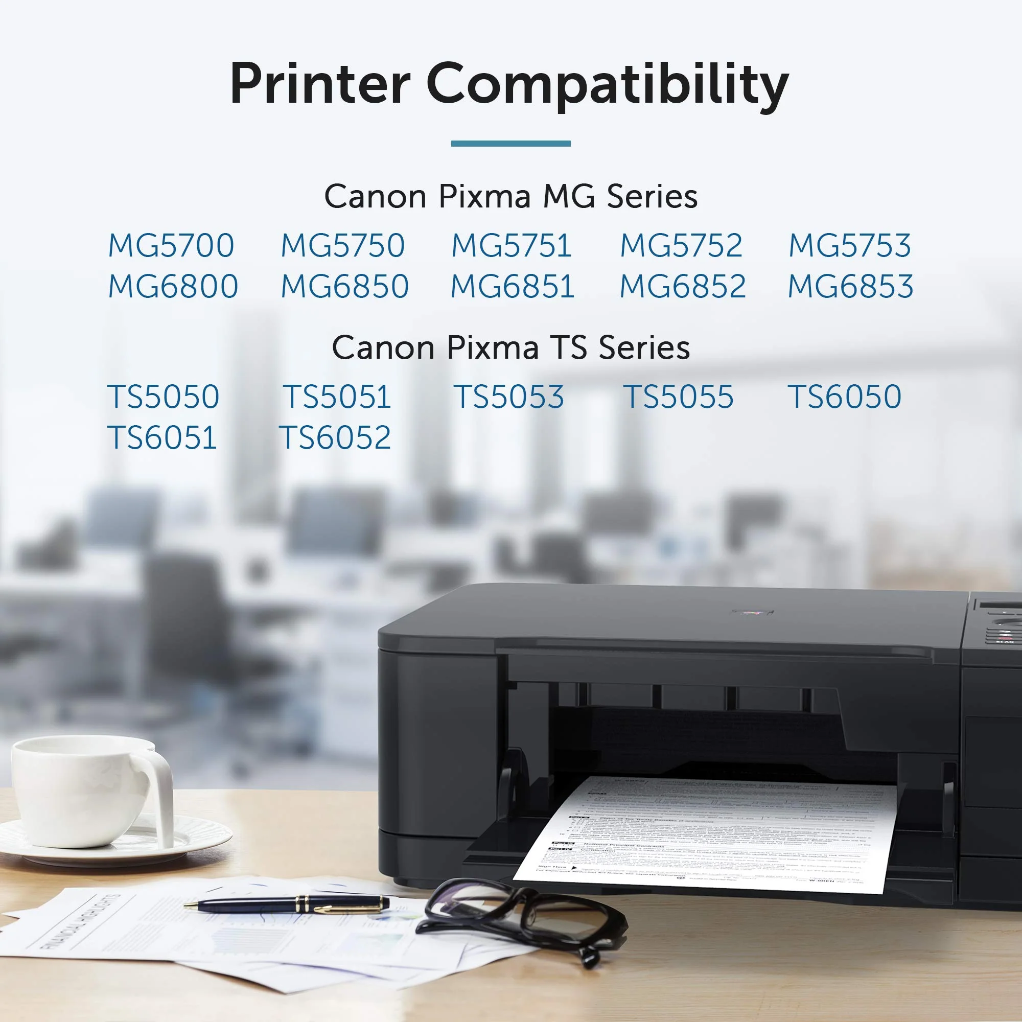 570 XL Schwarz Patronen Kompatibel für Canon PGI-570 PGI-570XL PGBK für PIXMA MG5750 TS5050 MG6850 TS5055 TS5051 TS6050 MG6852 TS6051 TS6052 MG6853 TS5053 MG5753 MG6851(4er-Pack) - Image 4