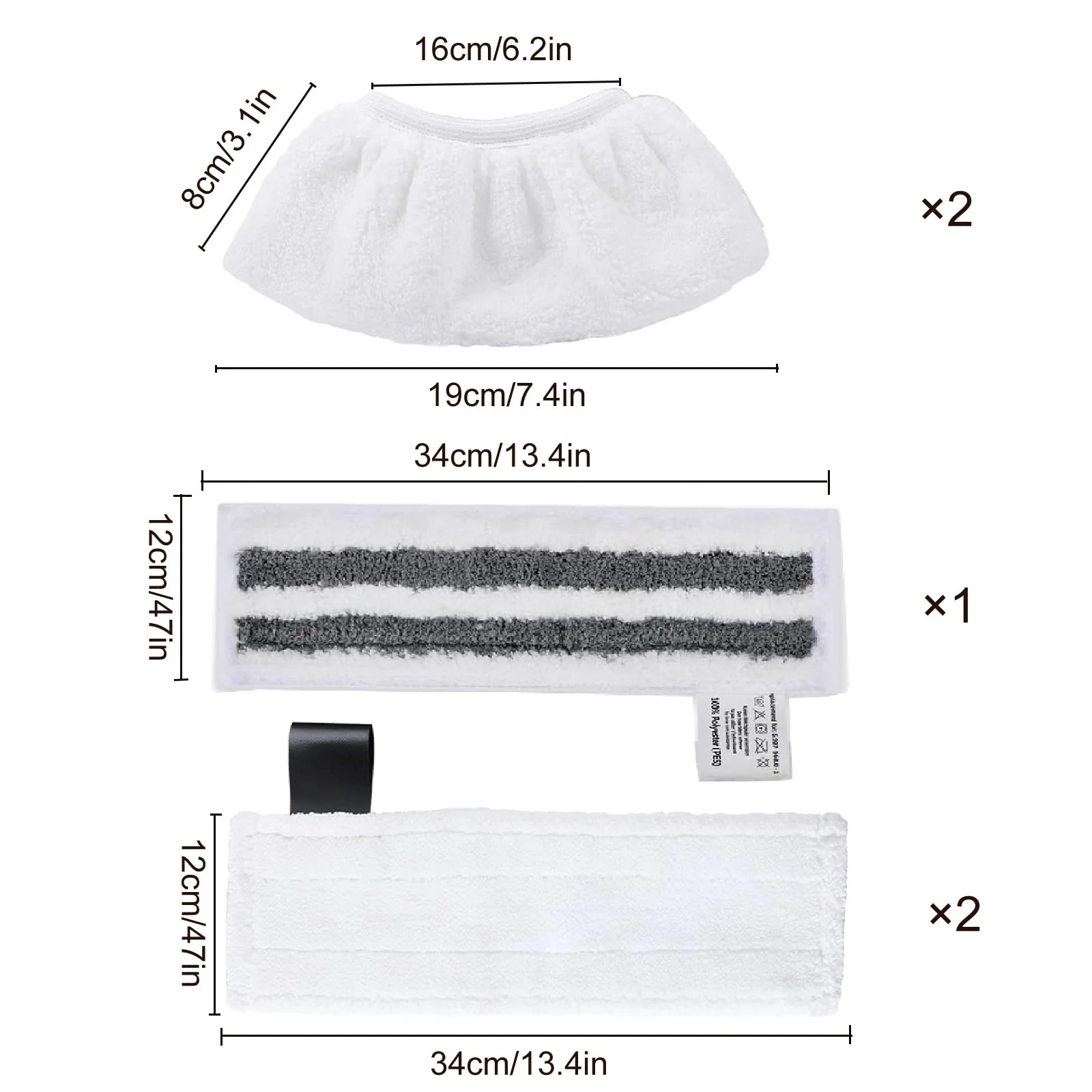 5er-Pack Dampfreiniger-Zubehör kompatibel mit Kärcher Easyfix SC1 SC2 SC3 SC4 SC5, waschbare Mikrofasertücher kompatibel mit Kärcher Dampfreinigern der Serie SC1 SC2 SC3 SC4 SC5 (5) - Image 4