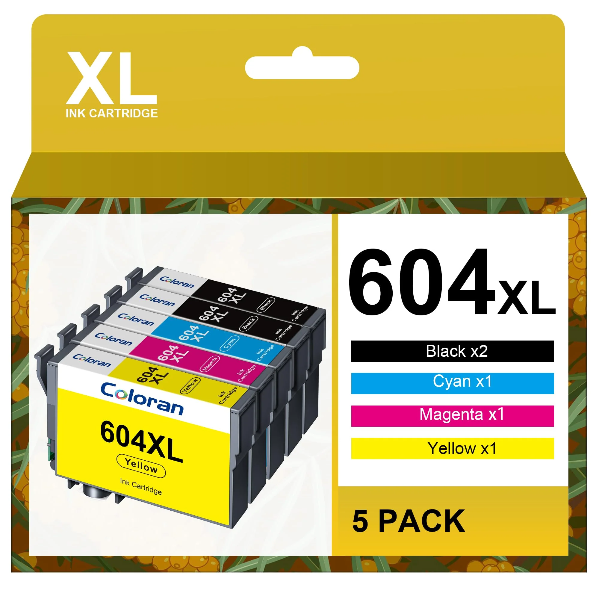 604 Druckerpatronen Kompatibel für Epson 604 XL 604XL Patronen Multipack, für Epson Expression Home XP-2200 XP-2205 XP-3200 XP-3205 XP-4200 XP-4205 Workforce WF-2910 WF-2930 WF-2935 WF-2950, 5er-Packs - Image 3