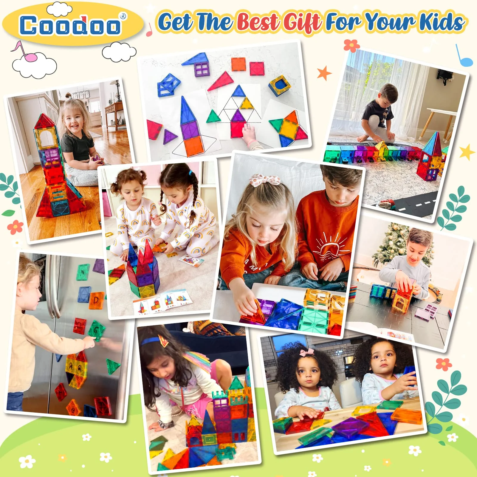 60magnetische Bausteine,Kinderspielzeug,STEM-Magnetblöcke,sensorisches Spielzeug, Kinderspiele, Magnet-Bauspielzeug für 3+ Jahre alte Jungen und Mädchen,Vorschul-, Kindergarten- und Kleinkindspielzeug - Image 5