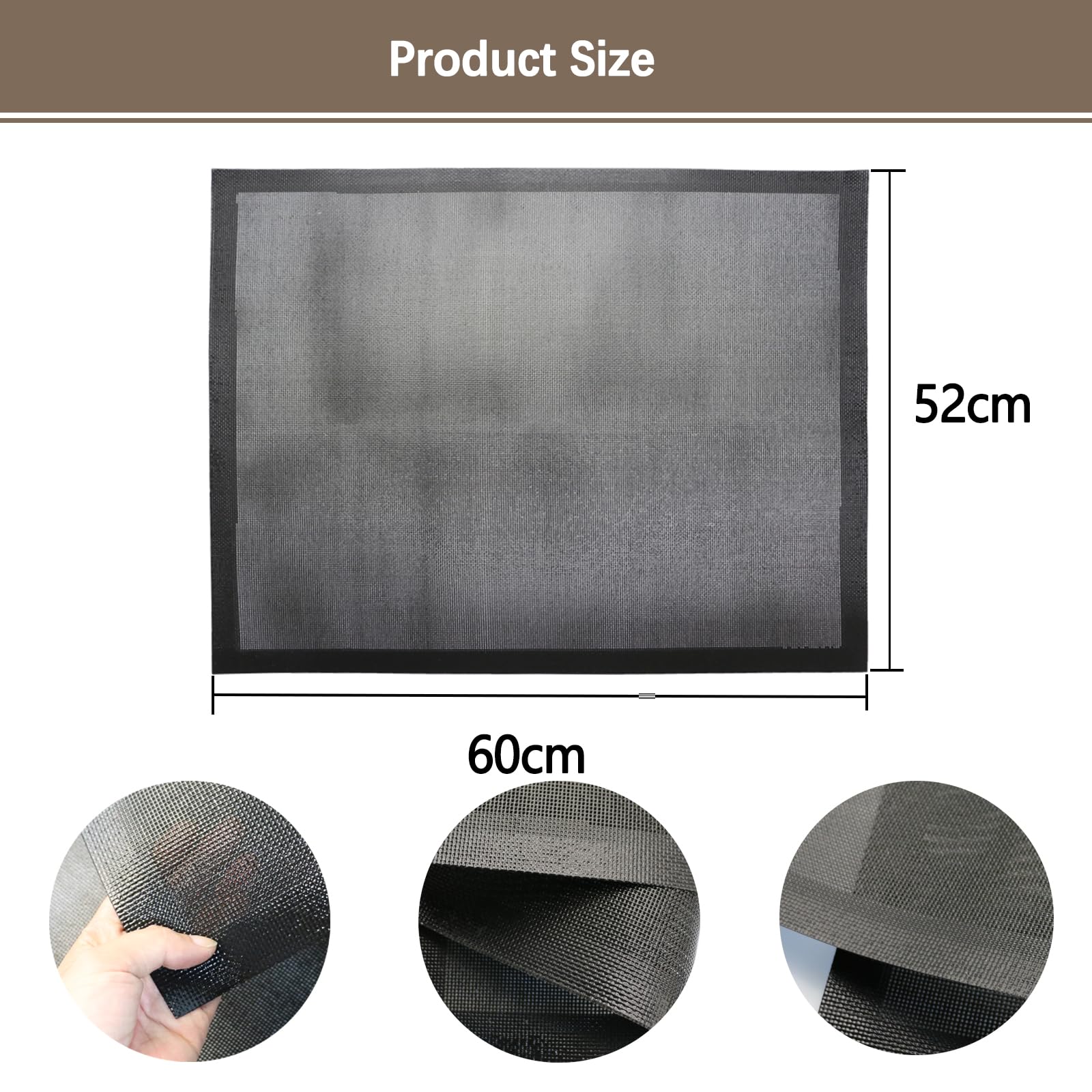 60x52cm Silikon Induktion Schutzmatte,Silikon Induktionsherd Schutzmatte(Magnetisch) Silikonmatte für Induktionskochfeld Herdabdeckung Induktionsfeld Induktionsschutzmatte Herdschutz Matte(Mesh) - Image 7