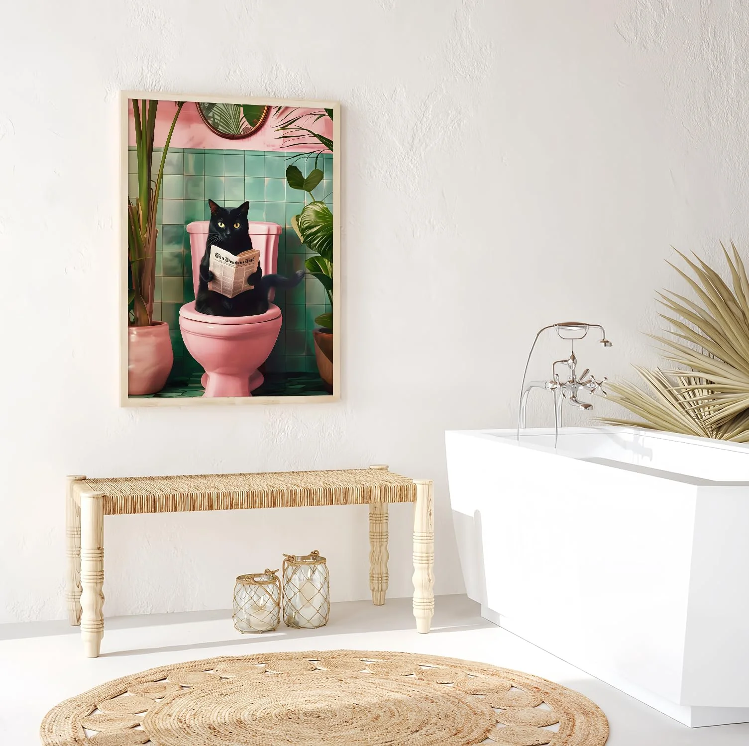 77iiAii Malen Nach Zahlen Erwachsene - 40x50 cm Leinwand Lustiges Katze auf Toilette, Paint by Numbers Adult Tiere Handgemalt Ölgemälde Kit Mit 3 - Pinseln und Acrylfarbe, Als Geschenk und Wanddeko - Image 7
