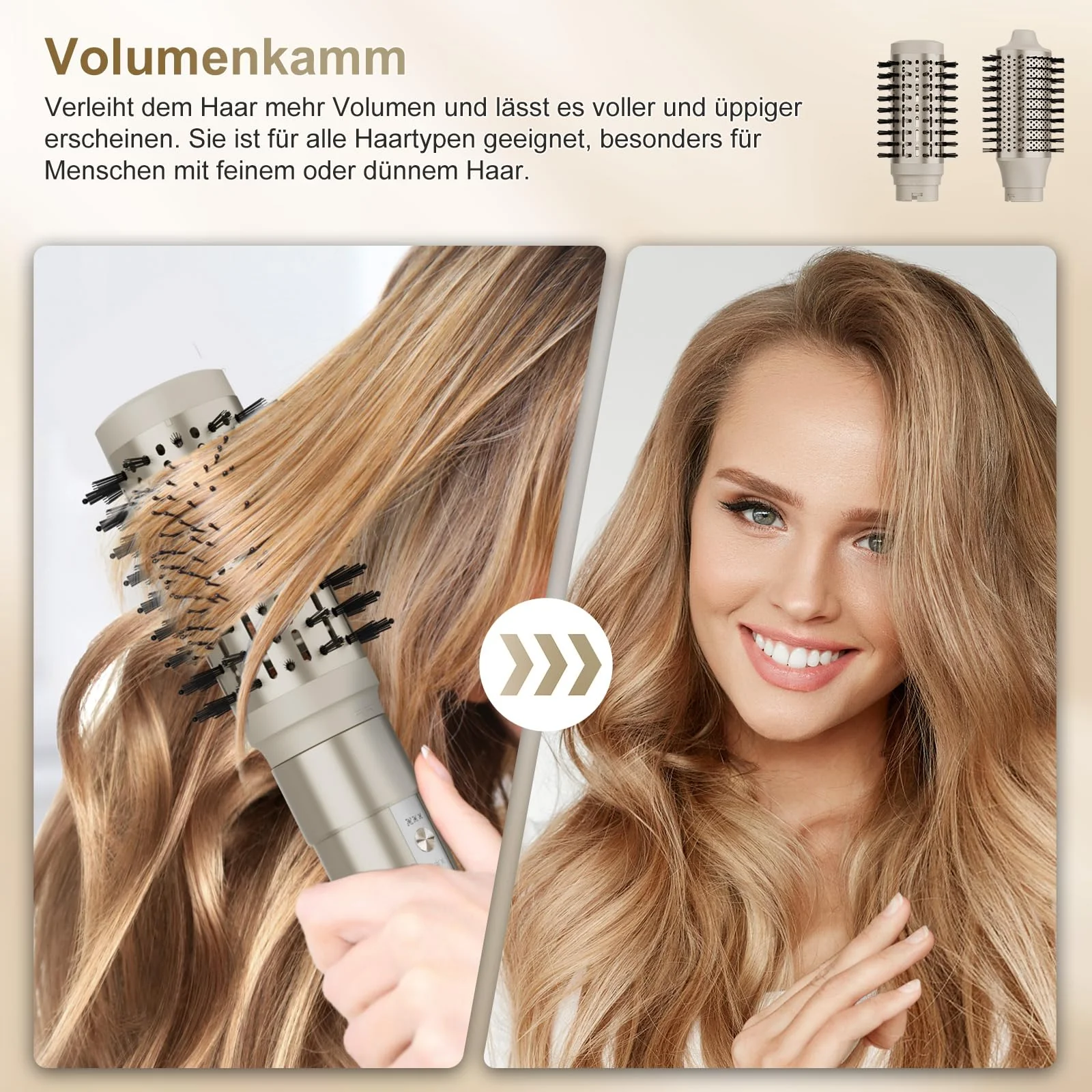 7MAGIC 6 in 1 Airstyler, Hairstyler, Lockenstab Auto-Wrap, Stylen Sie Beach Wave, Ionen Föhn, Professioneller Rundbürstenföhn,Glätteisen, für Besondere Anlässe, Reisen - Image 6
