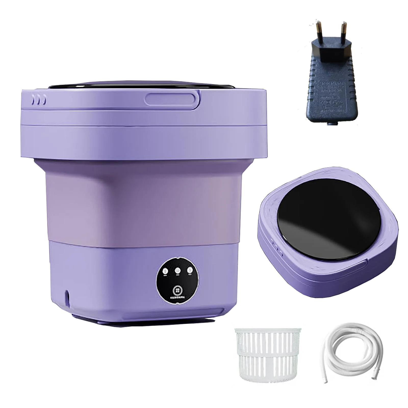 8L Portable washing machine, Mini camping waschmaschine faltbare für Camping/Zuhause/Schlafsäle/Socken/Unterwäsche(EU power) - Image 5