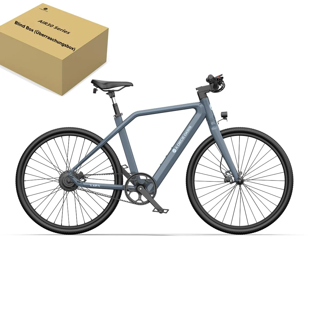 A Dece Oasis ADO e Bike Air30/Air30pro/Air30Ultra, 28 Zoll 700C, Elektrofahrrad,370,00 Wh Akku, ebike Damen/Herren, Riemenantrieb,ADO Smart APP,3,5-Zoll-IPS-Display (Air 30 (1-Speed), Grau)