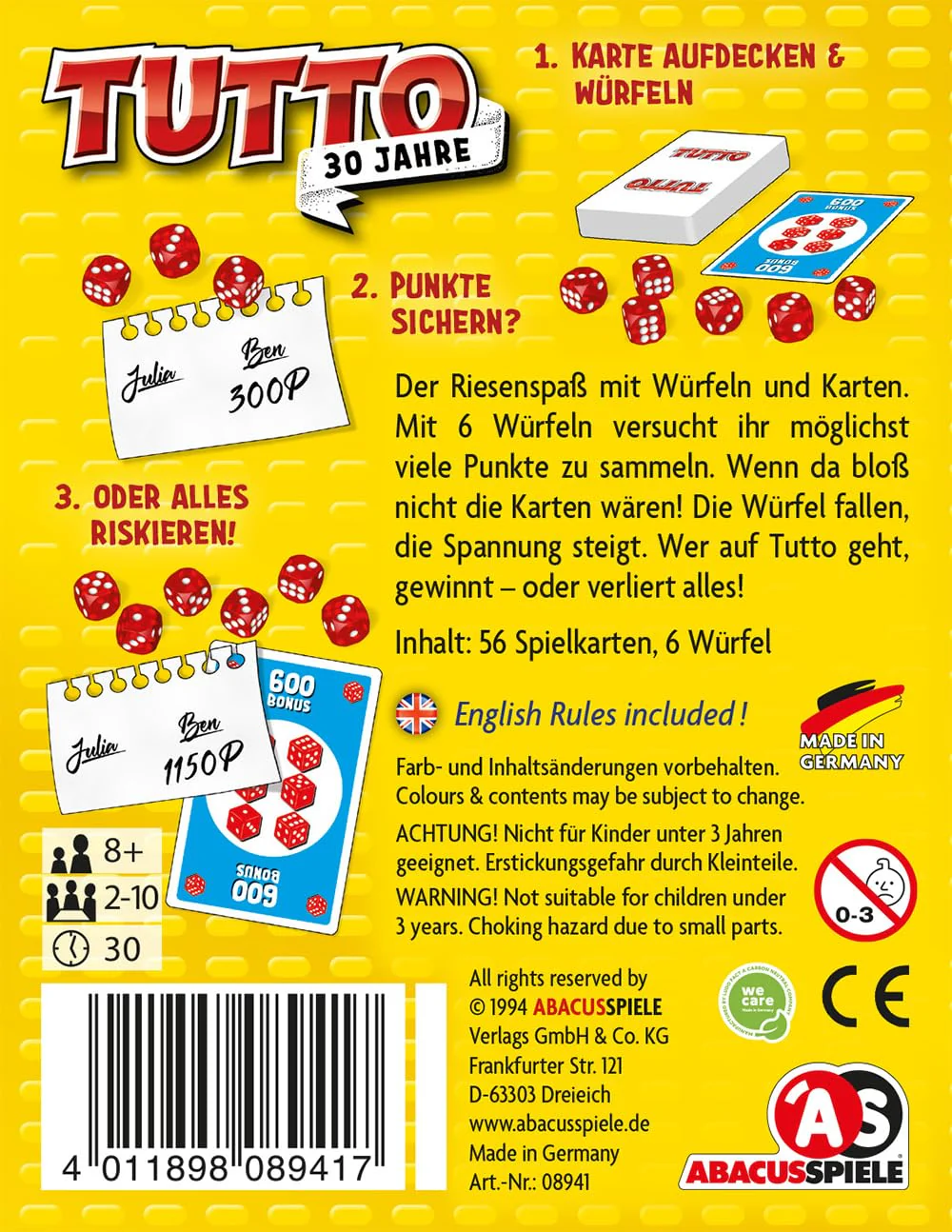 ABACUSSPIELE 08941 - Tutto, Kartenspiel, Brown - Image 6