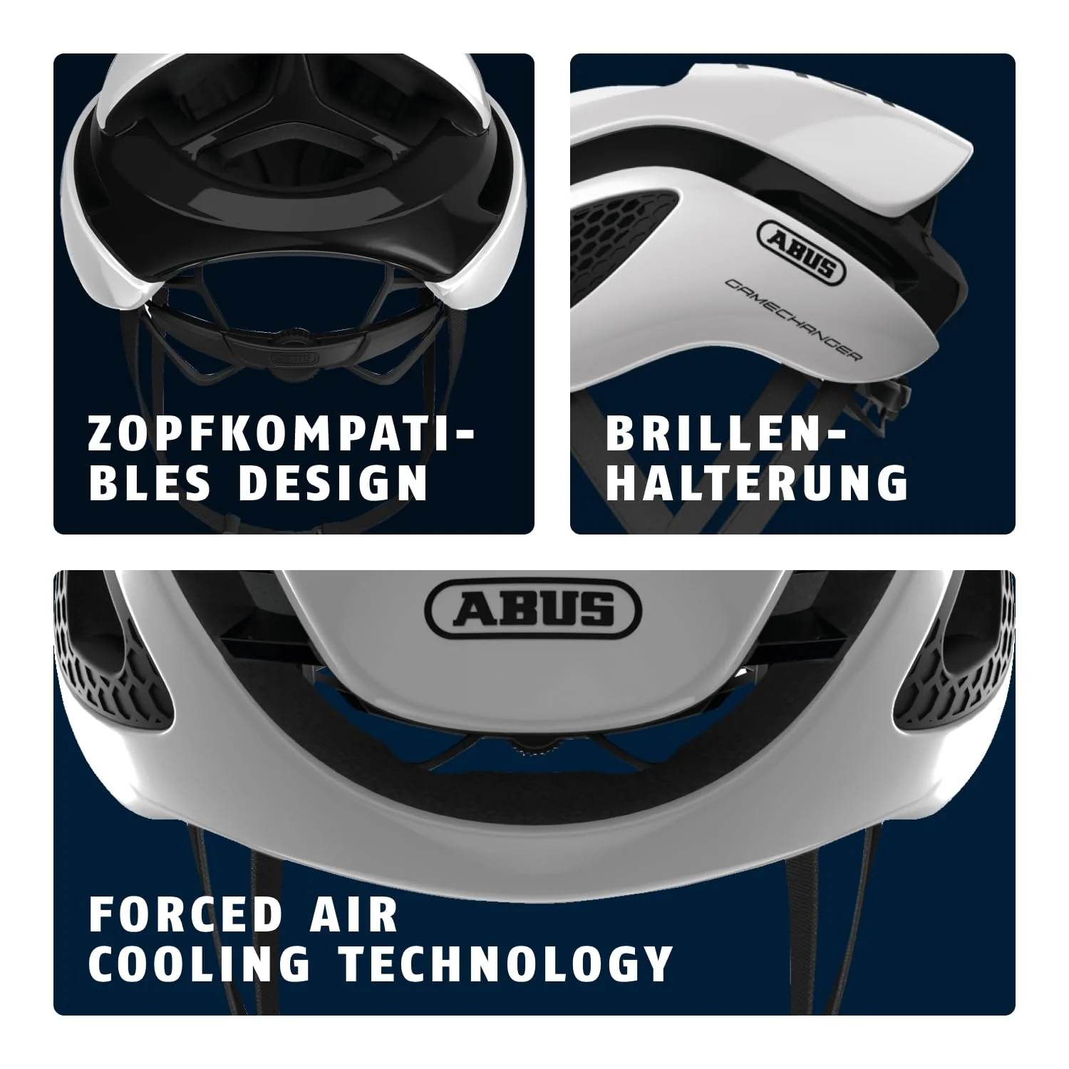 ABUS 77601 Fahrradhelm, Weiß (Polar White), M (52-58 cm) - Image 3