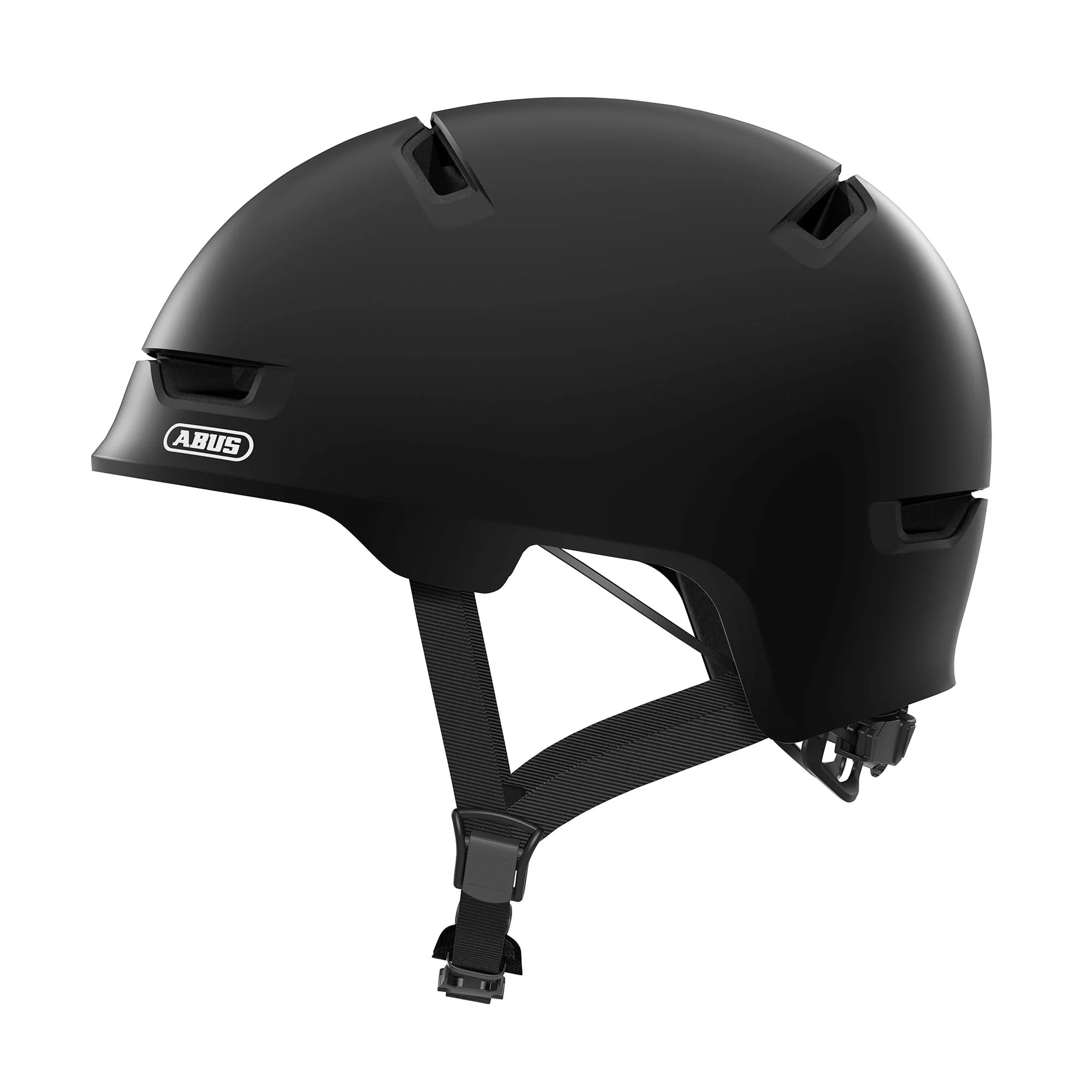 ABUS Stadthelm Scraper 3.0 - Robuster Hartschalen-Fahrradhelm für den Stadtverkehr - für Damen und Herren - Schwarz Matt, Größe M