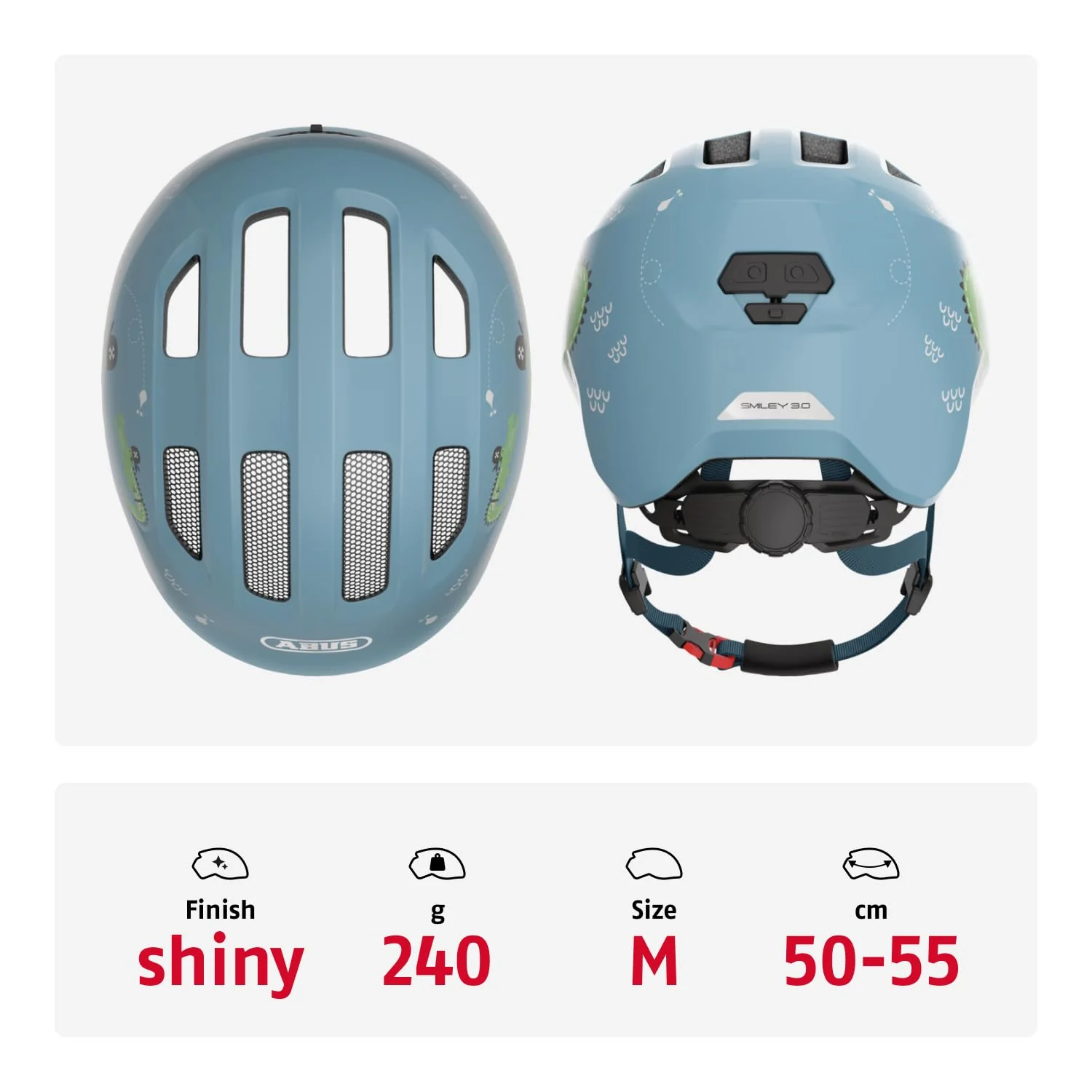 ABUS Unisex Fahrradhelm, Hellblau (Blue Croco), M (50-55 cm) - Image 9