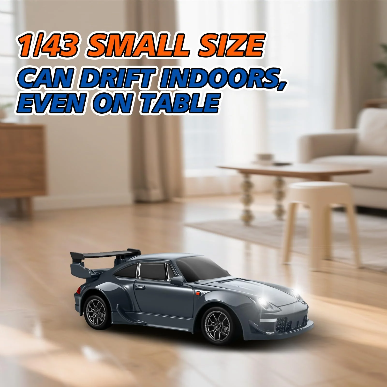 ACAMMZAR Drift Auto Ferngesteuertes mit Gyro, 1:43 Mini RC Drift Car Vollproportional, 18KM/H 4WD RC Auto mit LED-Leuchten, 30 Minuten Spielzeit, für Erwachsene und Kinder - Image 4