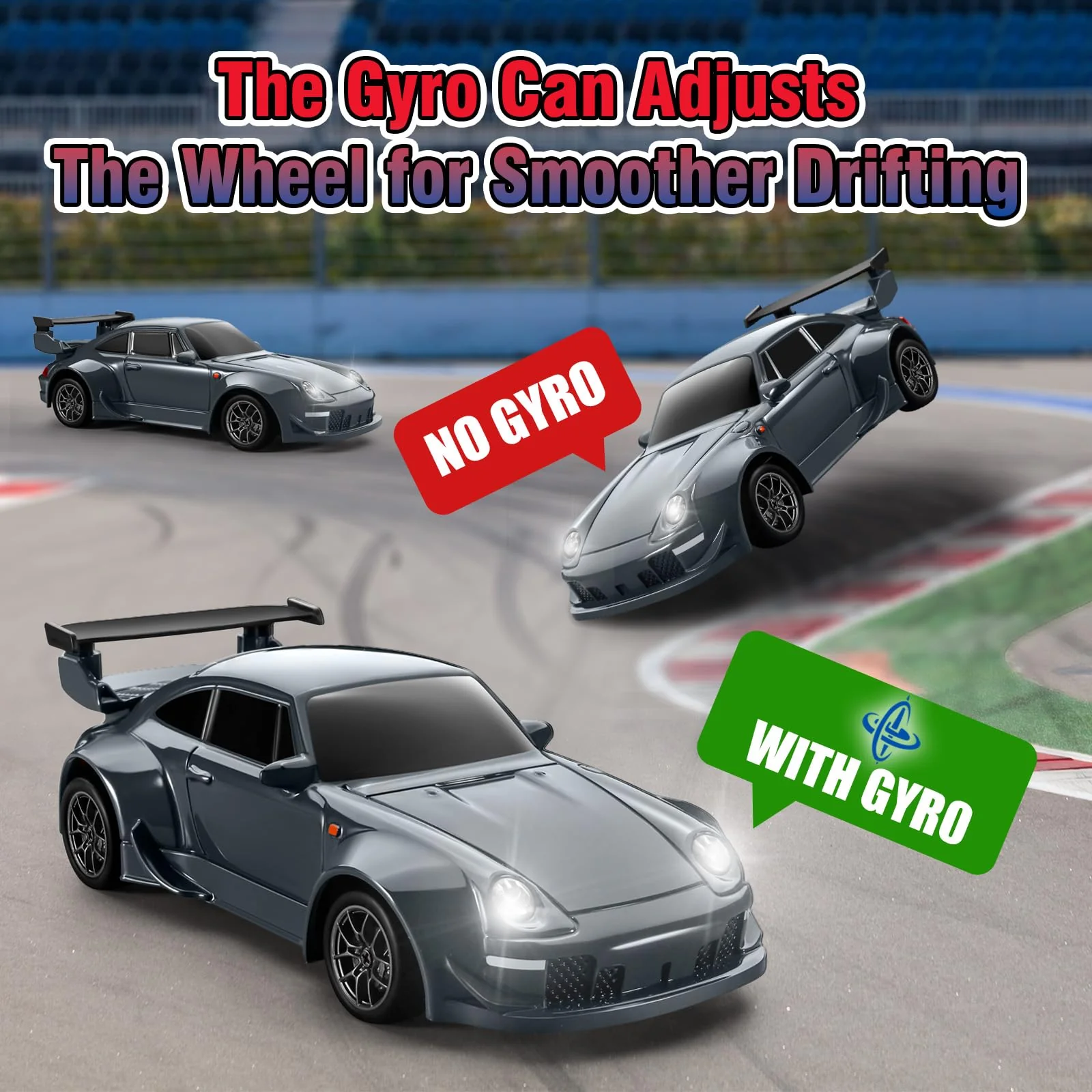 ACAMMZAR Drift Auto Ferngesteuertes mit Gyro, 1:43 Mini RC Drift Car Vollproportional, 18KM/H 4WD RC Auto mit LED-Leuchten, 30 Minuten Spielzeit, für Erwachsene und Kinder - Image 5