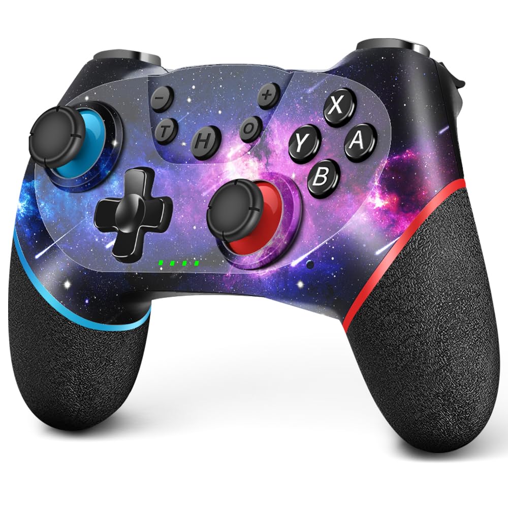 AceGamer Wireless Controller für Switch/Switch Lite/Switch OLED mit Weckfunktion mit einer Taste/Doppel vibration/programmierbare Taste/Hall Joystick (Galaxie) - Image 6