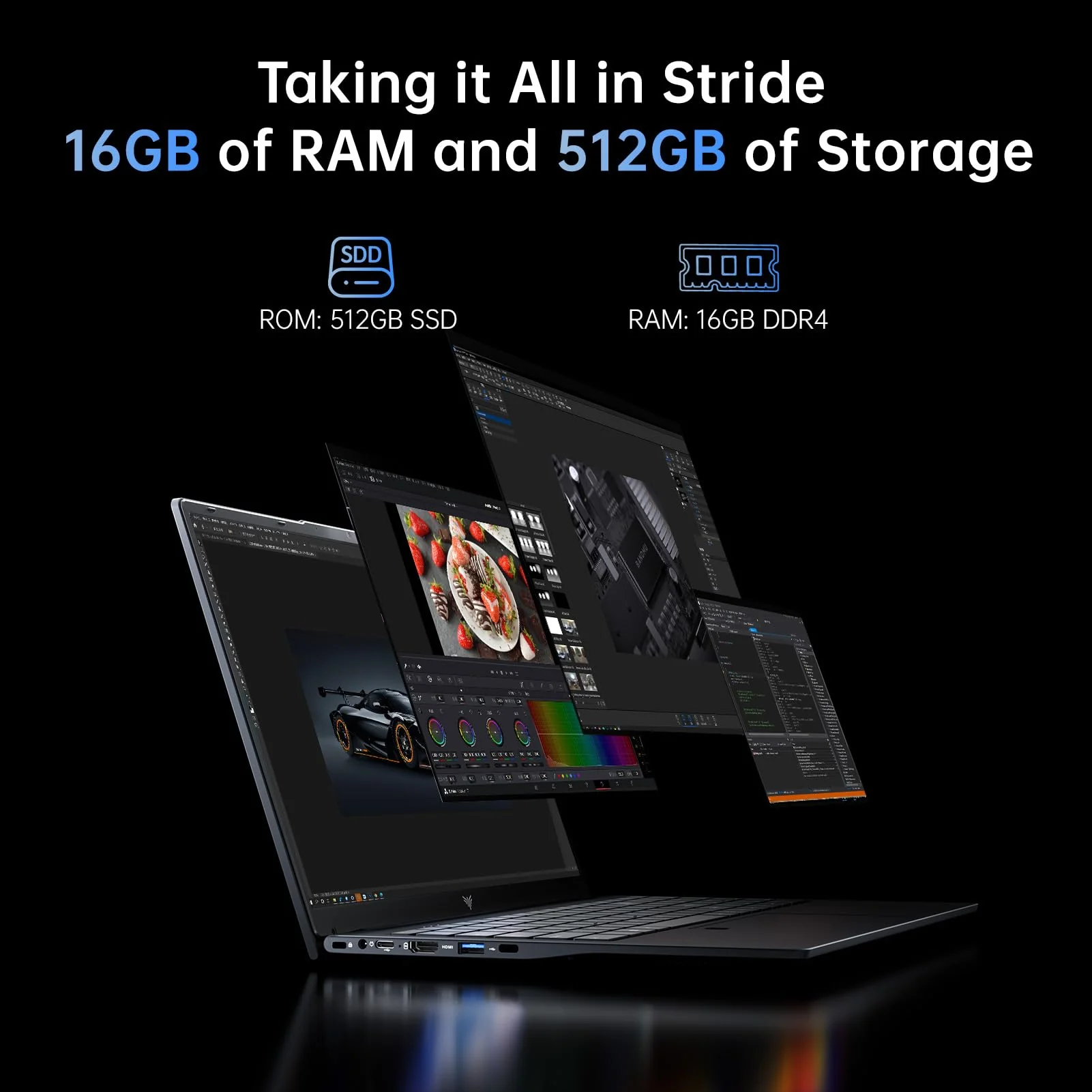 ACEMAGIC 15.6 Zoll FHD Laptop Computer - Quad-Core N-97 Prozessor bis zu 3.6GHz(Beat N5095) Laptop, 16GB DDR4 512GB SSD Notebook, Unterstützung WiFi 5, BT5.0, 3*USB3.2, 5000mAh - Image 7