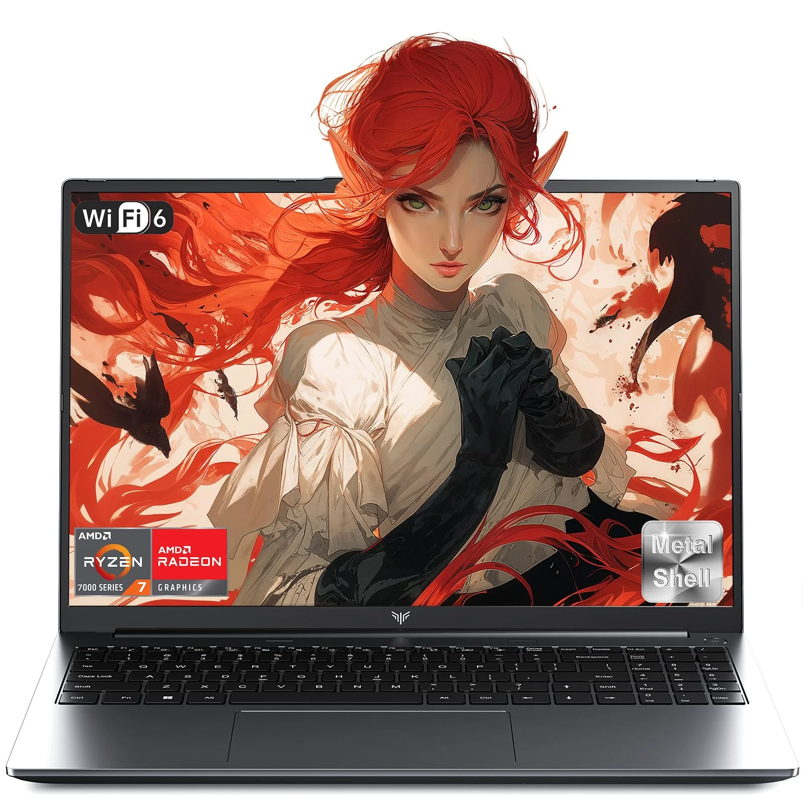 ACEMAGIC Gaming Laptop,Ryzen 7 7735HS,Bis zu 4,8GHz,16GB Ram DDR5 4800MHz 512GB SSD,16 Zoll FHD Display Laptop,Gaming Notebook mit beleuchteter Tastatur,WiFi-6,Metal Housing
