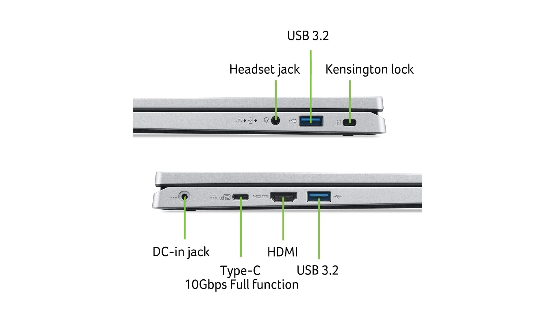 Acer Aspire 3 Spin (A3SP14-31PT-C31L) Convertible Notebook | 14" WUXGA IPS Touch-Display | Intel N100 | 4 GB RAM | 128 GB SSD | Intel UHD Grafik | Windows 11 | QWERTZ Tastatur | Silber - Image 11