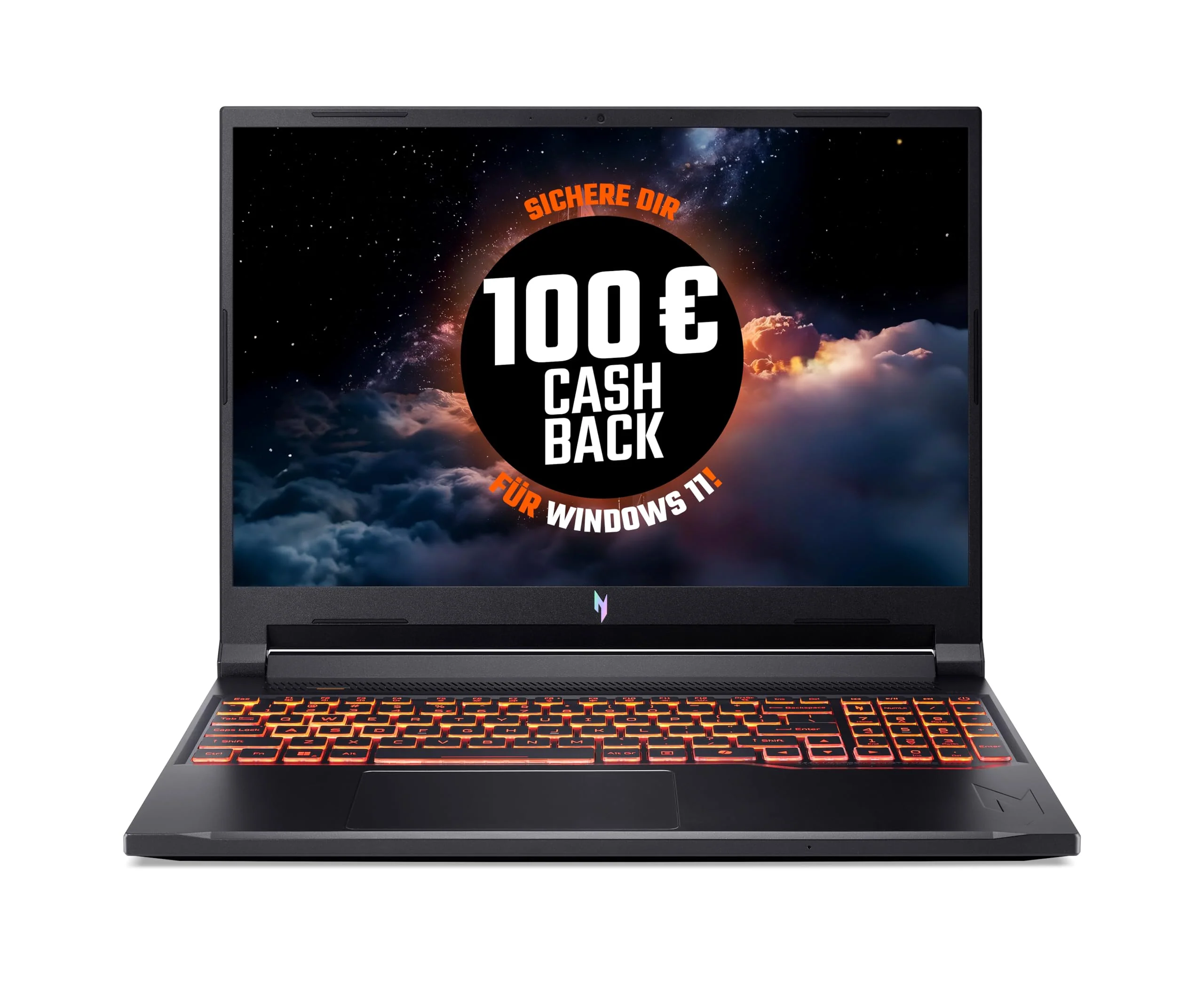 Acer Nitro V 16 AI (ANV16-42-R4QR) Gaming Laptop, 16" WUXGA IPS 180Hz Display, AMD Ryzen 7 260, 16 GB RAM, 1 TB SSD, NVIDIA GeForce RTX 5060, Windows 11, QWERTZ Tastatur, Black