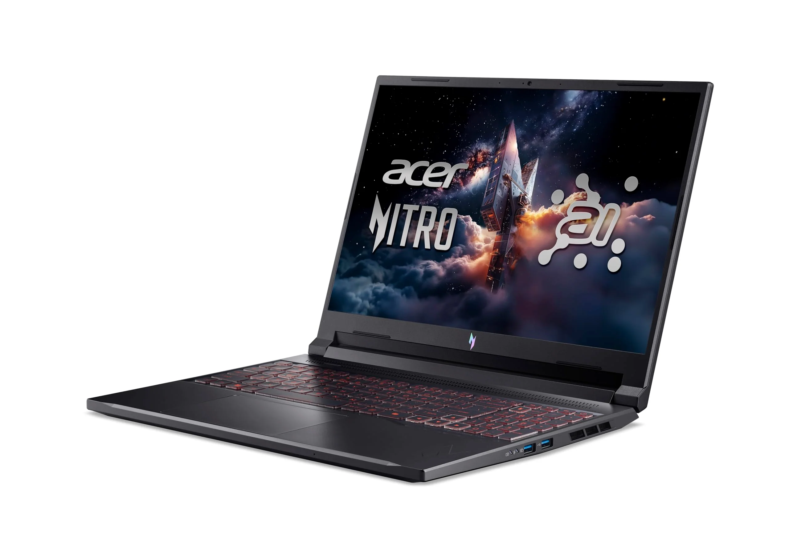 Acer Nitro V 16 AI (ANV16-42-R4QR) Gaming Laptop, 16" WUXGA IPS 180Hz Display, AMD Ryzen 7 260, 16 GB RAM, 1 TB SSD, NVIDIA GeForce RTX 5060, Windows 11, QWERTZ Tastatur, Black - Image 7