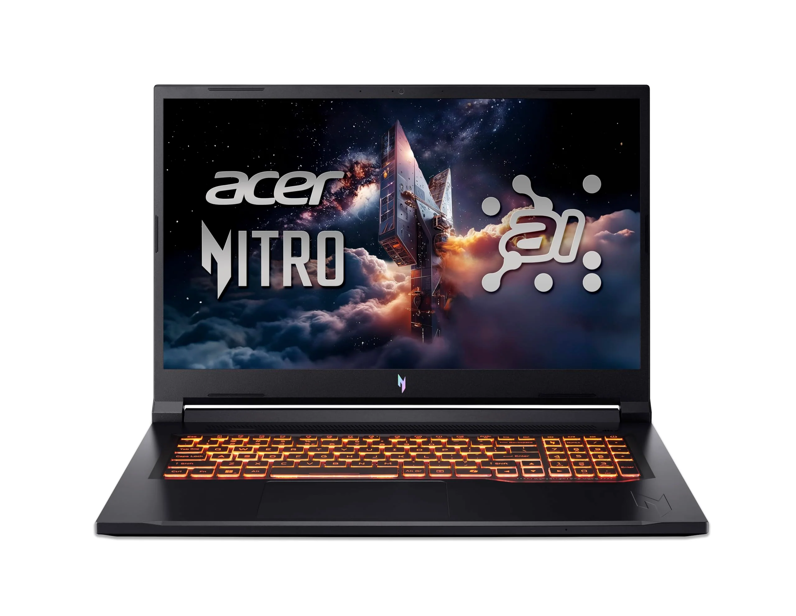 acer Nitro V 17 AI (ANV17-41-R0BS) Gaming Laptop, 17" FHD IPS 144Hz Display, AMD Ryzen 7 260, 16 GB RAM, 1 TB SSD, NVIDIA GeForce RTX 5060, Windows 11, QWERTZ Tastatur, schwarz