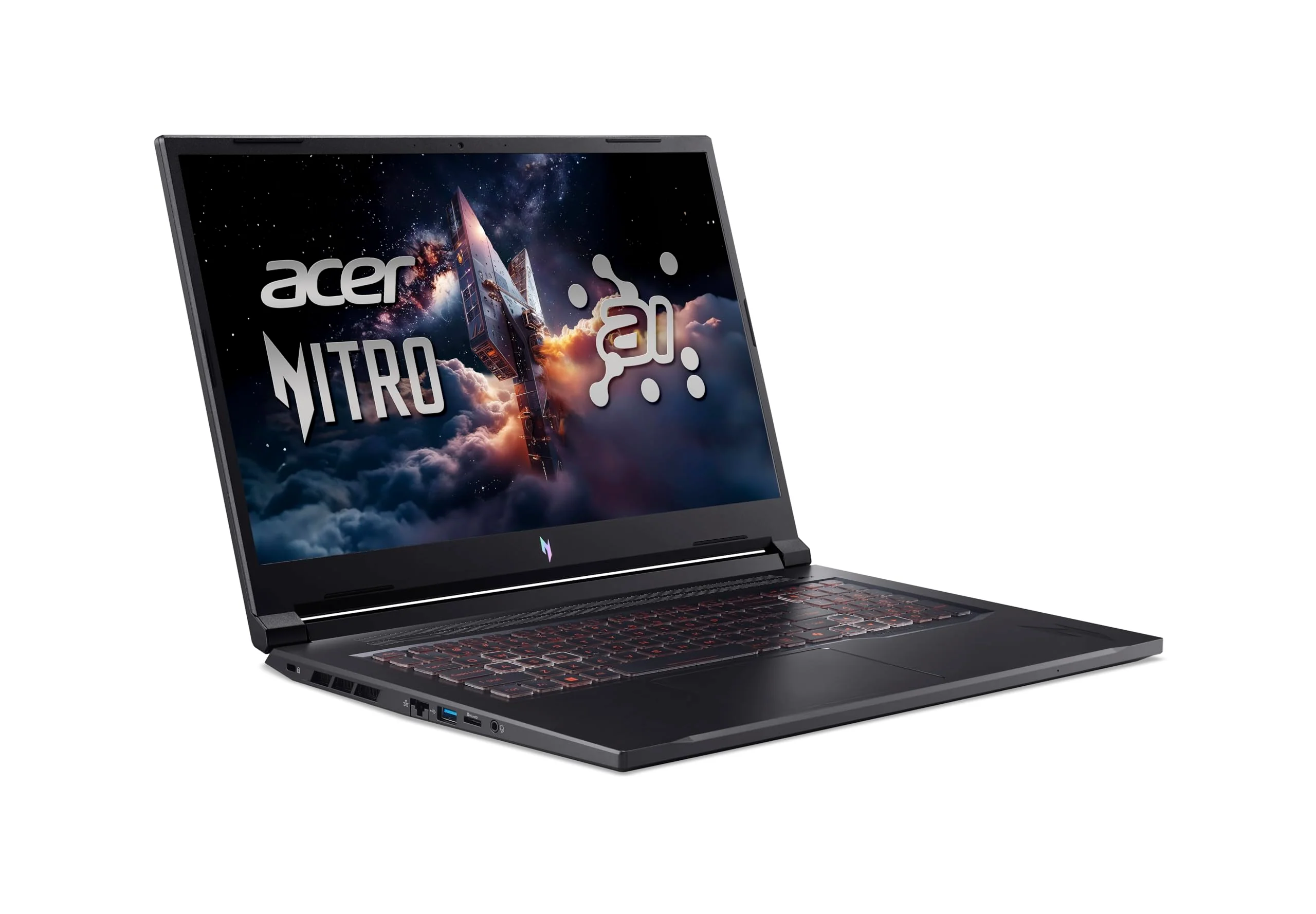 acer Nitro V 17 AI (ANV17-41-R0BS) Gaming Laptop, 17" FHD IPS 144Hz Display, AMD Ryzen 7 260, 16 GB RAM, 1 TB SSD, NVIDIA GeForce RTX 5060, Windows 11, QWERTZ Tastatur, schwarz - Image 8