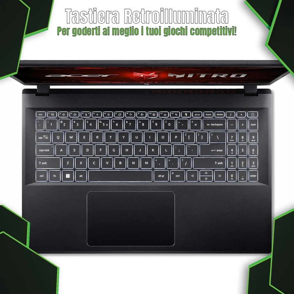 Acer Nitro V15 Gaming-Notebook, Prozessor Intel I7-13620H, RAM 16 GB Ddr5, 512 GB SSD, 15.6 144 Hz IPS, Nvidia GeForce RTX 2050 4 GB GDDR6, Win 11 Pro, Tastatur mit Hintergrundbeleuchtung, - Image 5