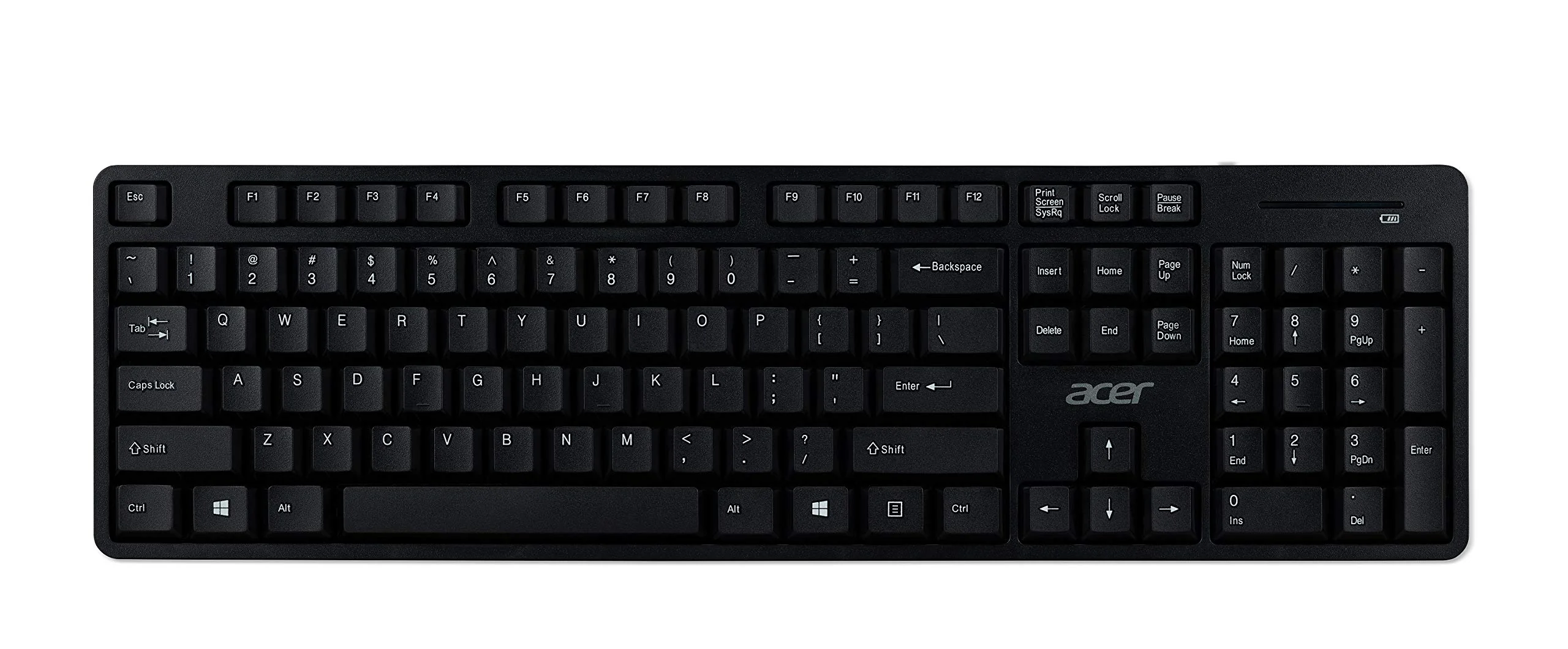 Acer Wireless Tastatur & Maus Kit (Combo 100) (kabellose Tastatur mit Nummernblock + Maus, schlichtes und schickes Design) schwarz