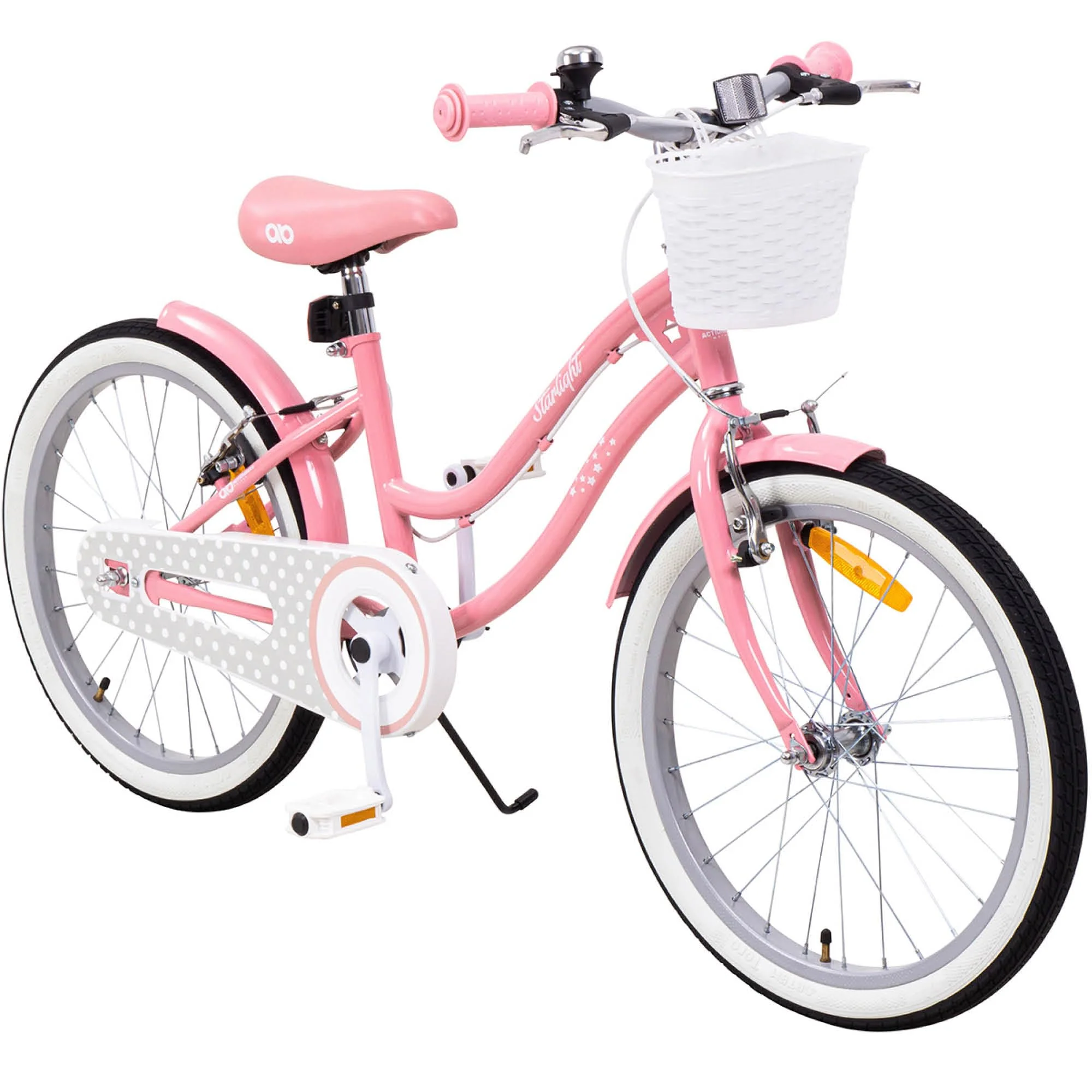 Actionbikes Kinderfahrrad Starlight | 20 Zoll - V-Brake Bremsen - Kinder Fahrrad für Mädchen - Von 6-9 Jahren - Kettenschutz - Stützräder - Kinderrad - Rosa (Starlight 20 Zoll) - Image 8