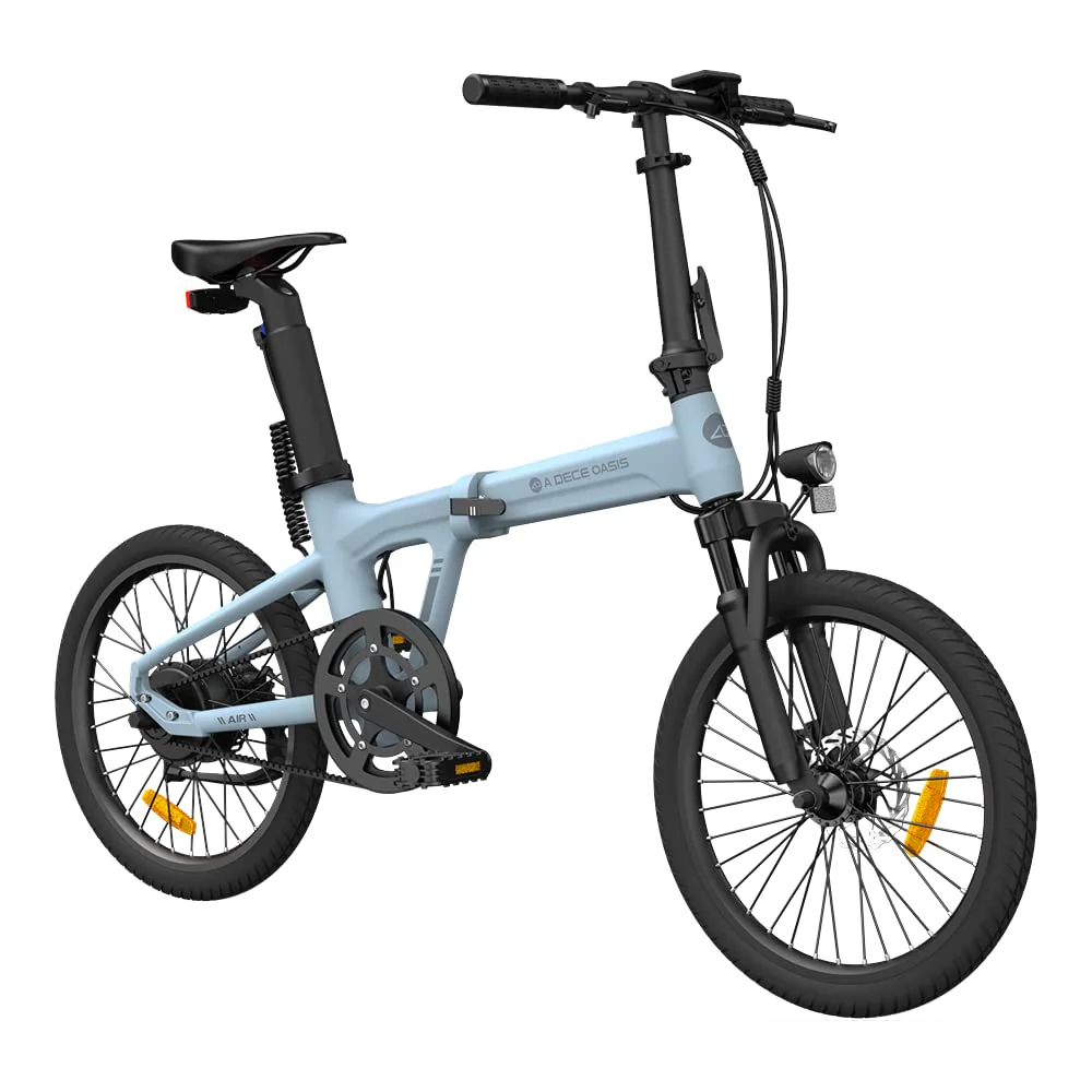 ADO E-Bike 2 × Air 20S E-Fahrrad Faltbar, klapprad Riemenantrieb,City Bike, 1 Gang, Hintermotor, ebike Damen/Herren,StVZO,ADO Smart APP,3,5-Zoll-IPS-Display (Gray+Blue) - Image 4
