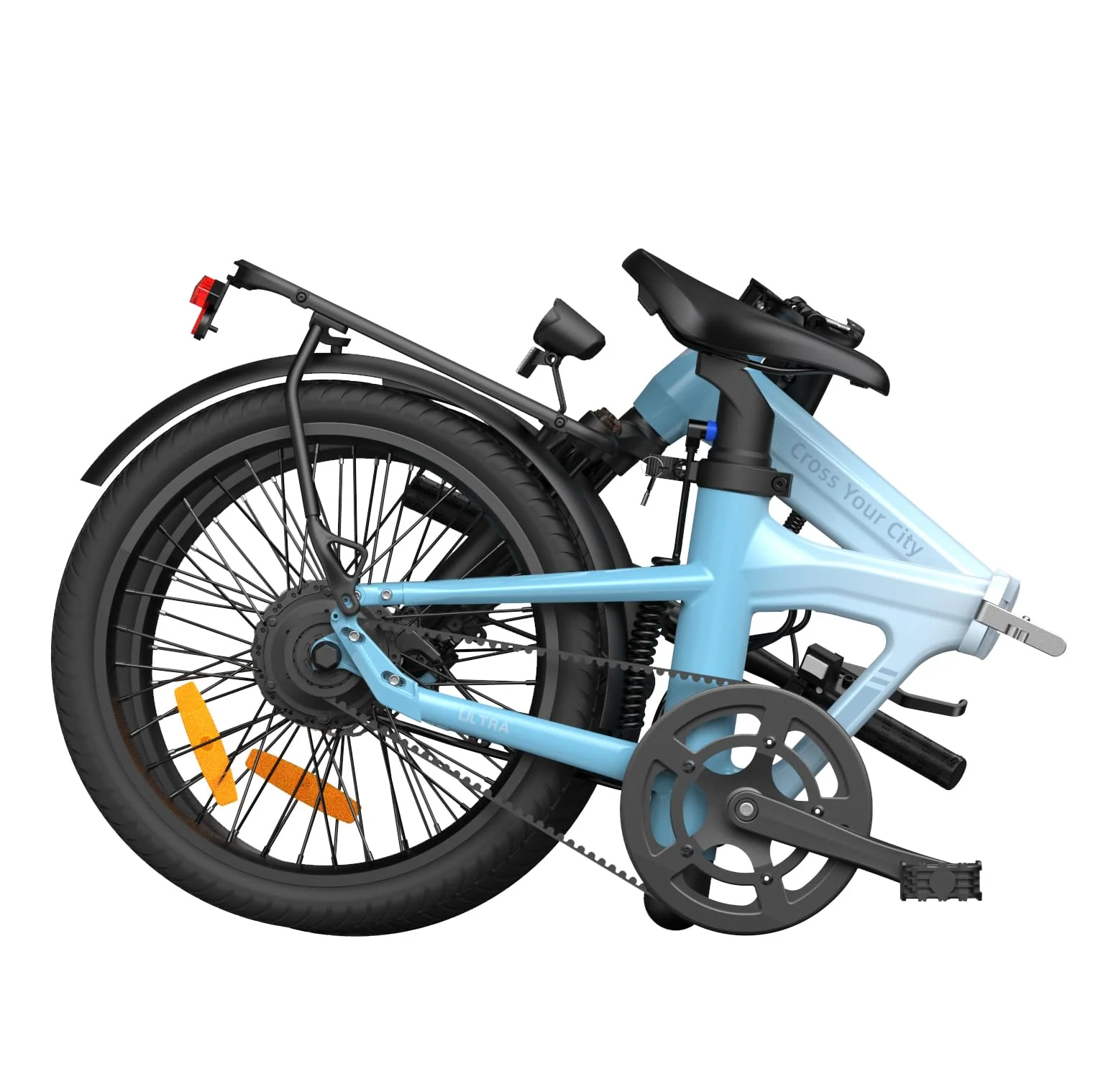 ADO E-Bike Air 20Ultra E-Fahrrad Faltbar, klapprad Riemenantrieb,Citybike, Automatische 3-Gang-Nabenschaltung – interne Schaltung, Hintermotor, ebike Damen/Herren,StVZO (Grau) - Image 2