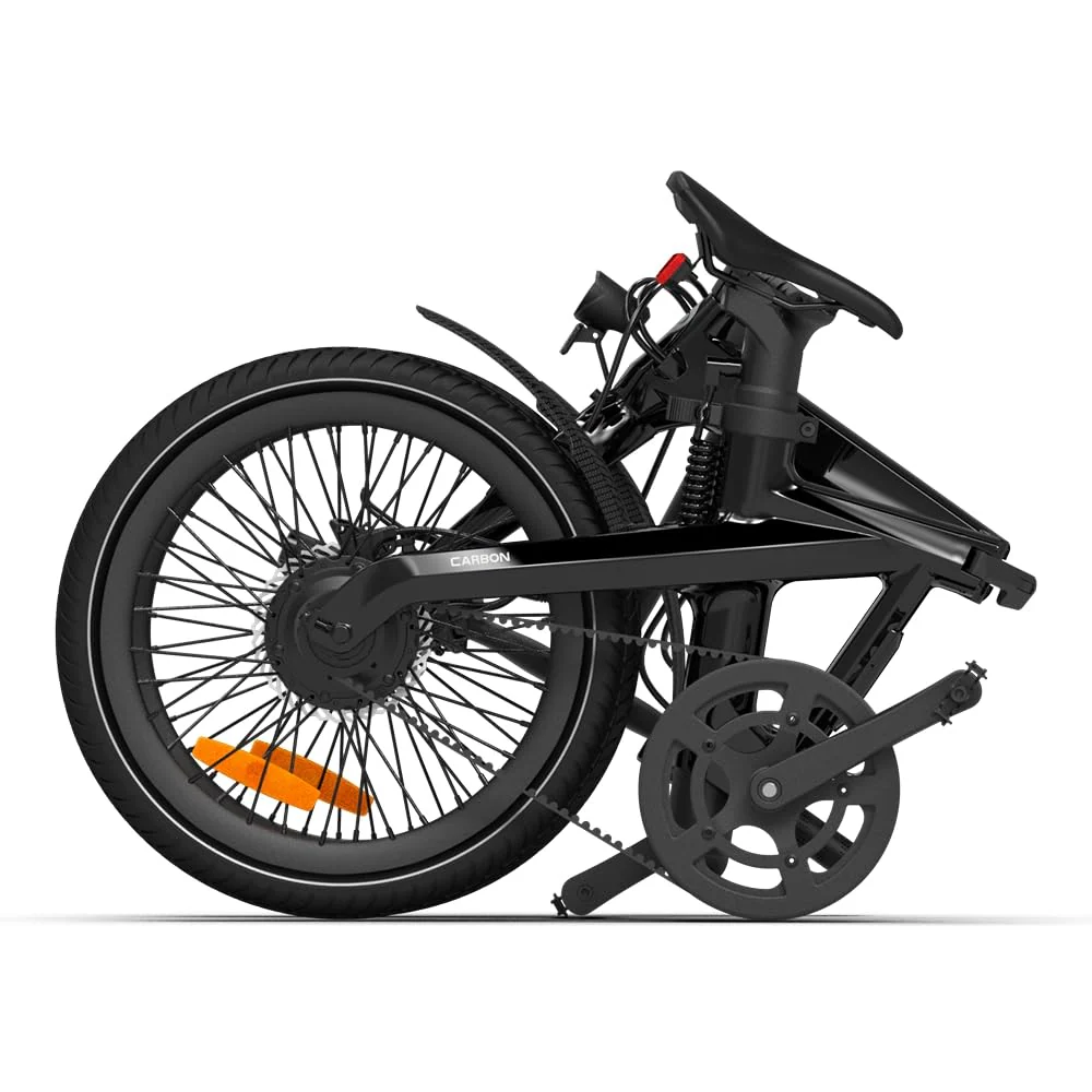 ADO E-Bike Air Carbon Elektrofahrrad, 2*Elektrofahrrad,ebike Damen/ebike Herren,Bike,klapprad Riemenantrieb 14,5Kg IPS LCD Display, GPS,ADO APP,250W (Schwarz+Schwarz) - Image 3