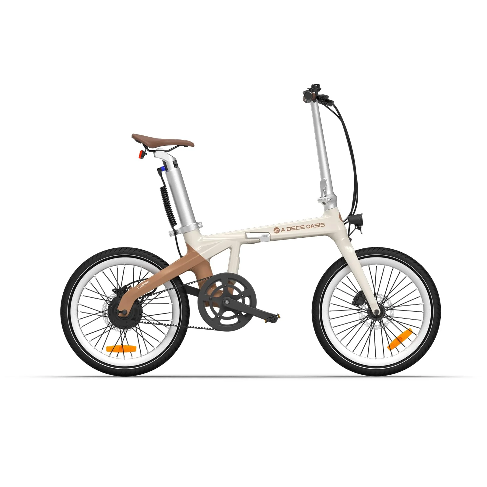 ADO E-Bike Air Carbon Elektrofahrrad, 2*Elektrofahrrad,ebike Damen/ebike Herren,Bike,klapprad Riemenantrieb 14,5Kg IPS LCD Display, GPS,ADO APP,250W (Weiß+Schwarz) - Image 9