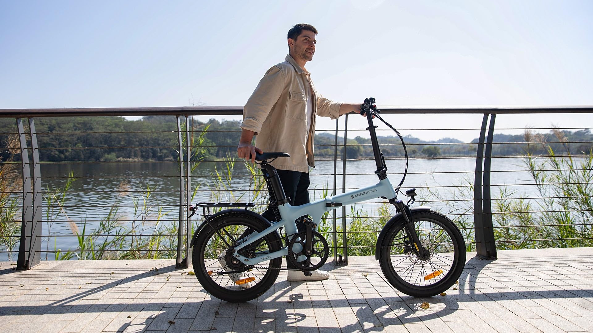 ADO E-Bike Air20Pro, Electric Bikes,klapprad e-Bike,Riemenantrieb,e Bike 20 Zoll, 2 Gang, ADO Smart APP,BAFANG Bürstenloser Motor,3,5-Zoll-IPS-Display,ebike Damen/Herren (Blue) - Image 2