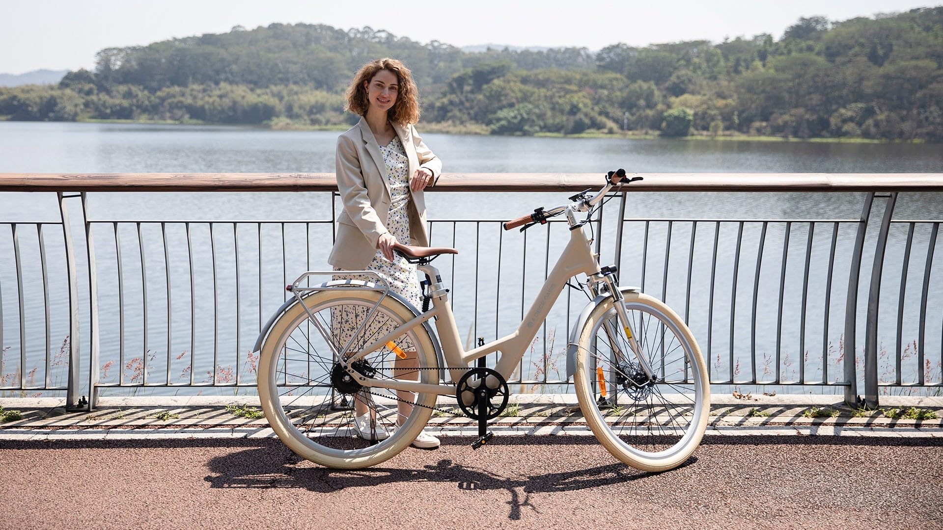 ADO E-Bike Air28 Pro Elektrofahrrad,Pedelec Riemenantrieb,Citybike,e Bike 28 Zoll, 2 Gang, Automatikschaltung, Heckmotor, Gepäckträger, ebike Damen/Herren (Yellow) - Image 2