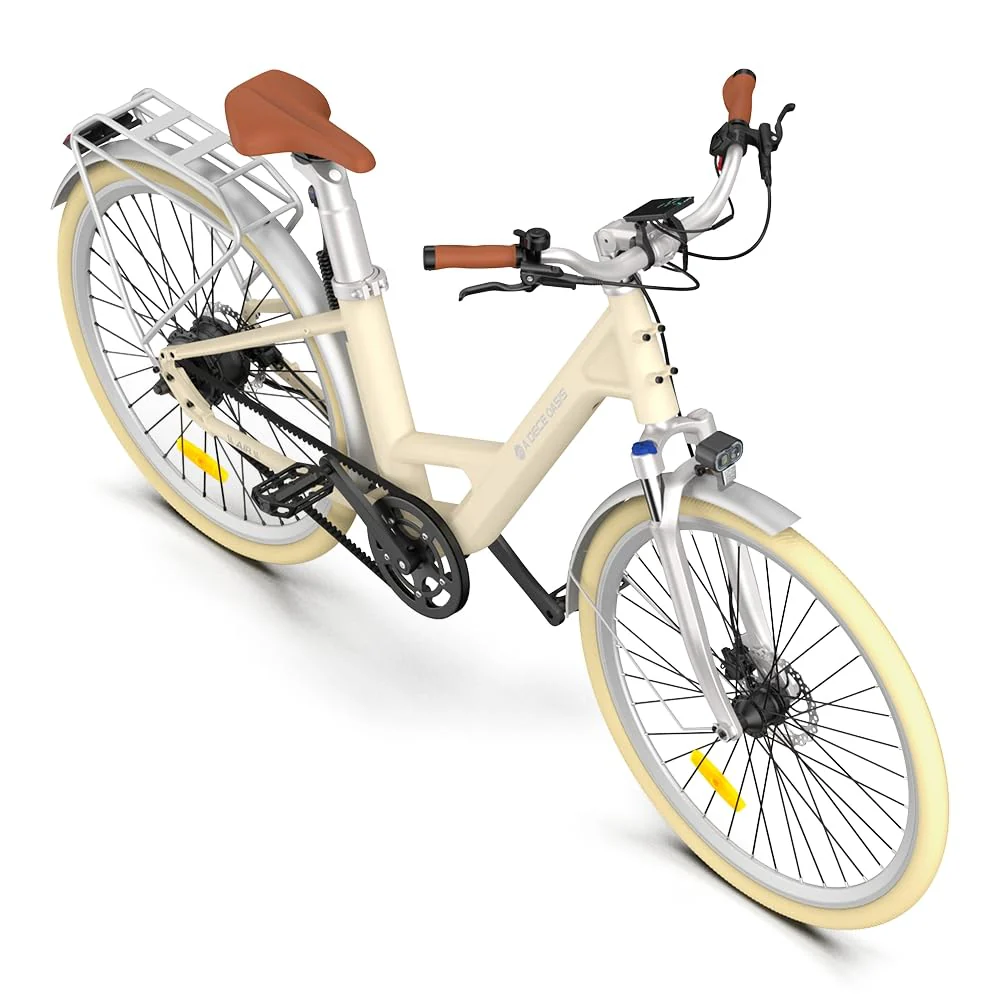 ADO E-Bike Air28 Pro Elektrofahrrad,Pedelec Riemenantrieb,Citybike,e Bike 28 Zoll, 2 Gang, Automatikschaltung, Heckmotor, Gepäckträger, ebike Damen/Herren (Yellow) - Image 3