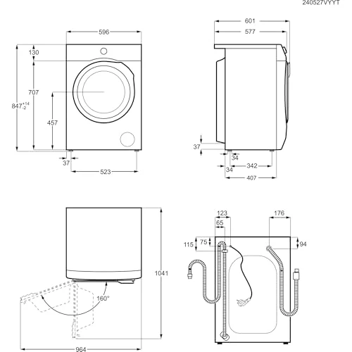 AEG AI Waschmaschine, 8 kg, Serie 6000 MaxWash - KI Waschassistent Volle Ladung in 45Min bei 30°C Sauber & Effizient, A, Hygiene-Programm mit Dampf, Nachlegefunktion, Aquastopp, 1400 U/min, LR6AMZ48FL - Image 5