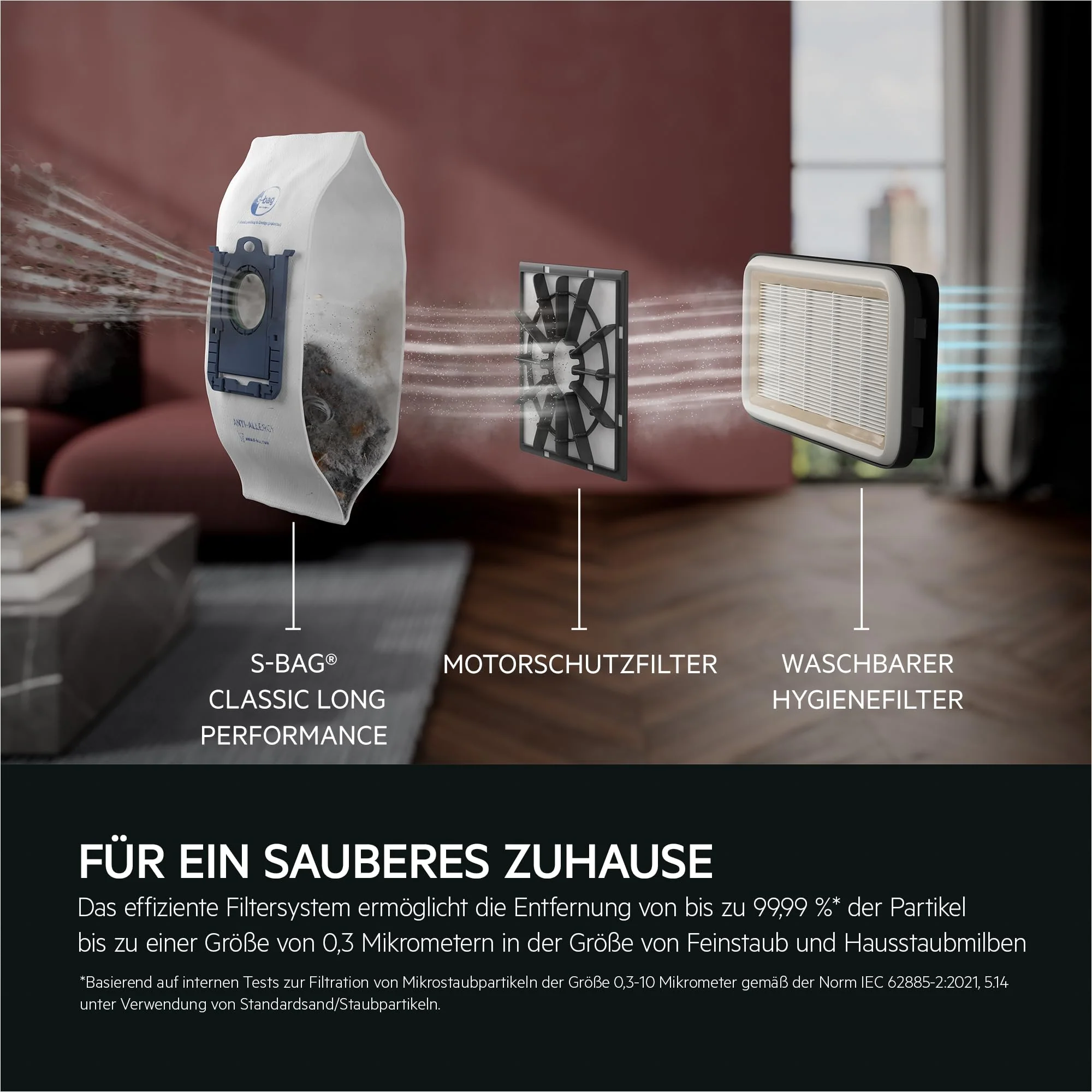 AEG CLEAN 5000 AB51C1SW Staubsauger mit Beutel / hohe Saugleistung / 37 % Recyclingkunststoff / AllFloor Bodendüse mit Klicksystem / 2in1 Multifunktionsdüse / 8,5 m Aktionsradius / Hygiene-Filter - Image 6