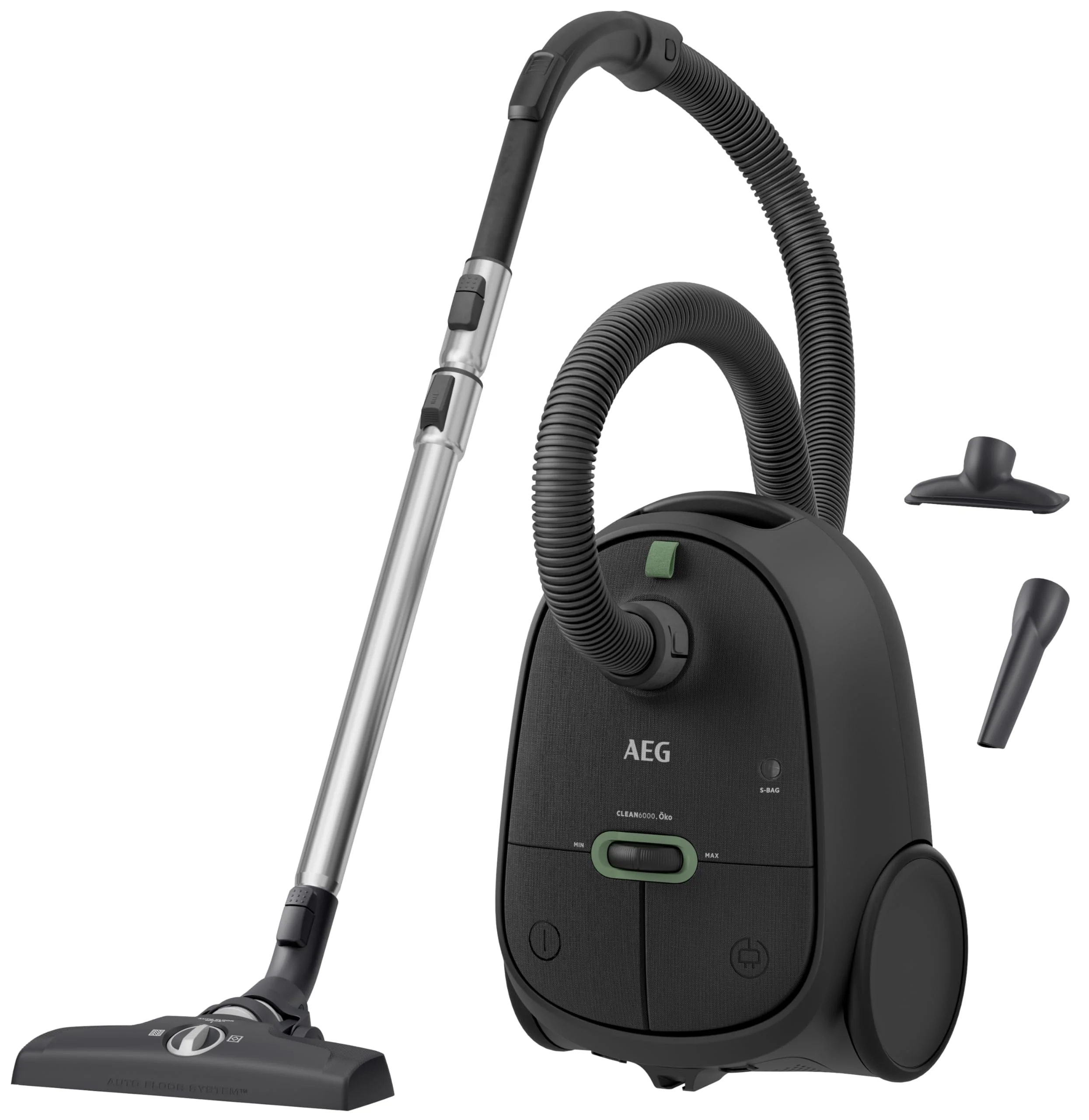 AEG CLEAN 6000 AB61C1OKO ÖKO Staubsauger / hohe Saugleistung / Zusatzdüsen / XL-Räder / Edelstahl-Teleskoprohr / 65% Recyclingmaterial / 12 m Kabel / 750 Watt / Zubehör / grau - Image 16