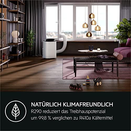 AEG Comfort 6000 AXP26U559HW mobiles Klimagerät/LED Display/Touch-Bedienung / 30-40 m² / 61 dB(A) / Kühlen/Heizen/Ventilator/Entfeuchtungsfunktion/Automatik/App-Steuerung/weiß/schwarz - Image 10
