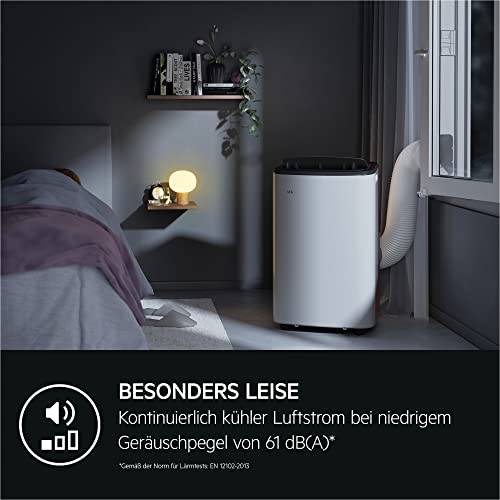AEG Comfort 6000 AXP26U559HW mobiles Klimagerät/LED Display/Touch-Bedienung / 30-40 m² / 61 dB(A) / Kühlen/Heizen/Ventilator/Entfeuchtungsfunktion/Automatik/App-Steuerung/weiß/schwarz - Image 8
