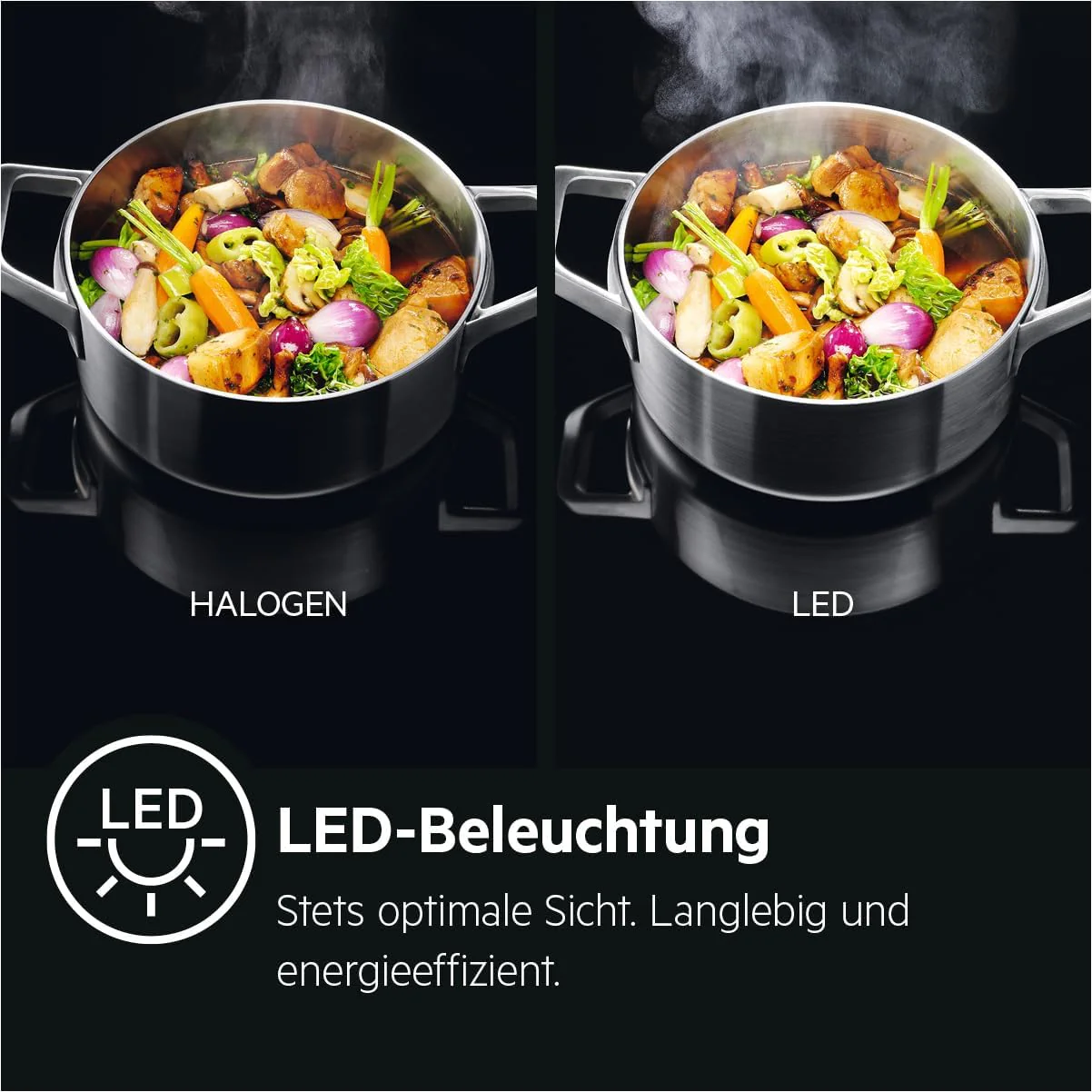 AEG DPE5660B Flachschirm-Dunstabzugshaube – Abluft oder Umluft – max. 600 m³/h im Abluftbetrieb mit max. 68 dB(A) – Energiekl. A – LED-Beleuchtung – Druck-Tasten – Schwarz - Image 17